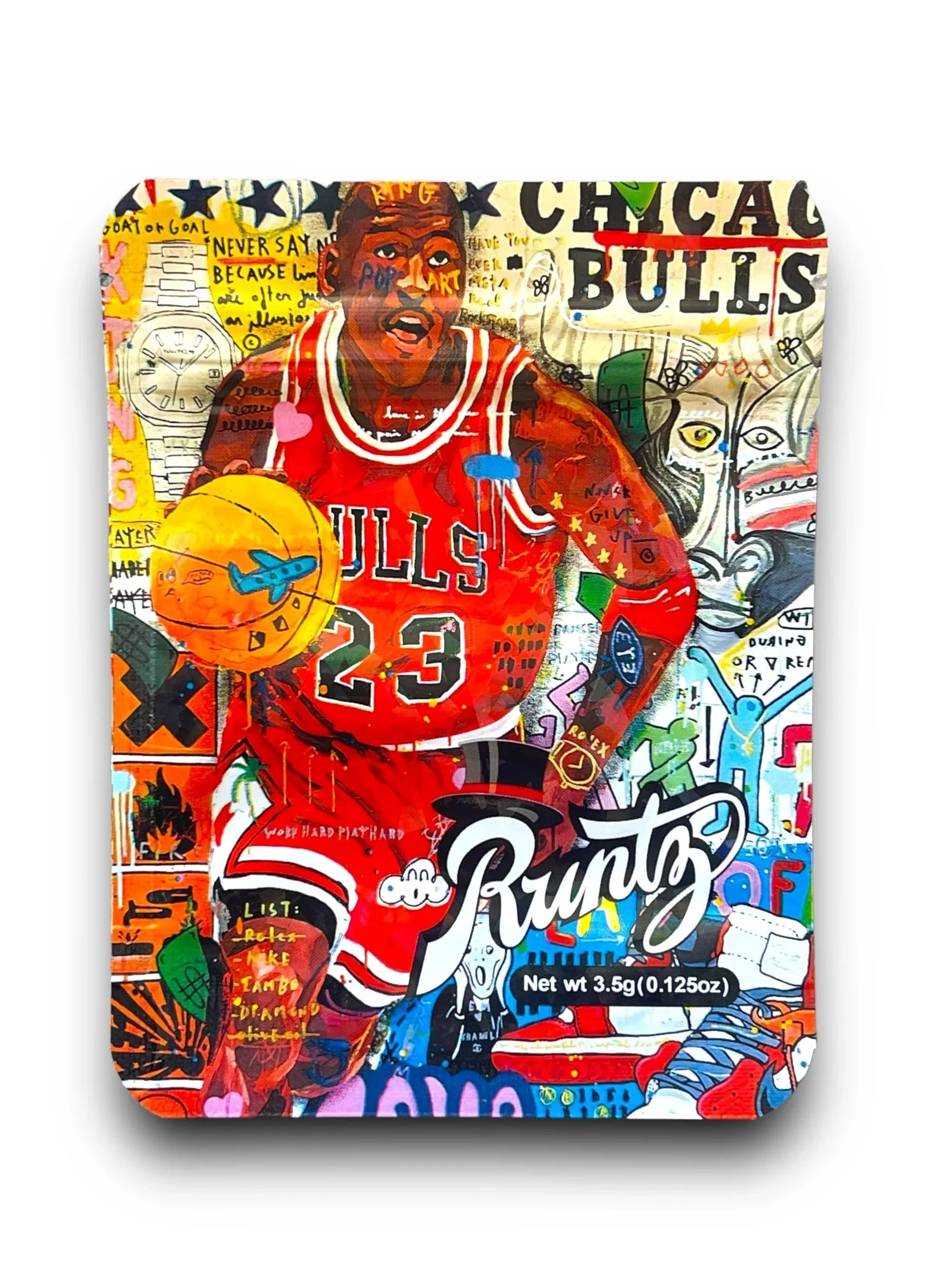 Michael Jordan 3.5G Mylar Bags Holographic Chicago Bulls Play Off - Black Unicorn Hub