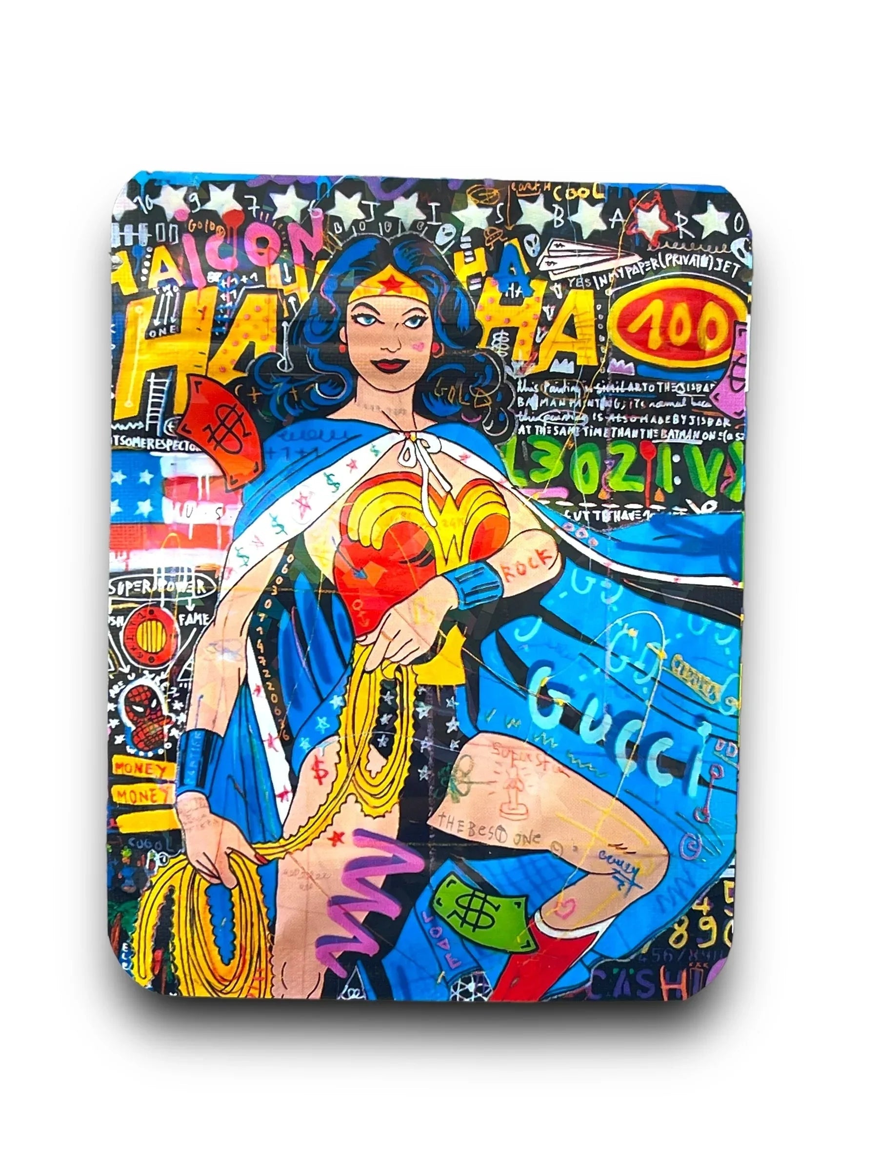 Wonder Woman 3.5G Mylar Bags Holographic Gucci - Black Unicorn Hub