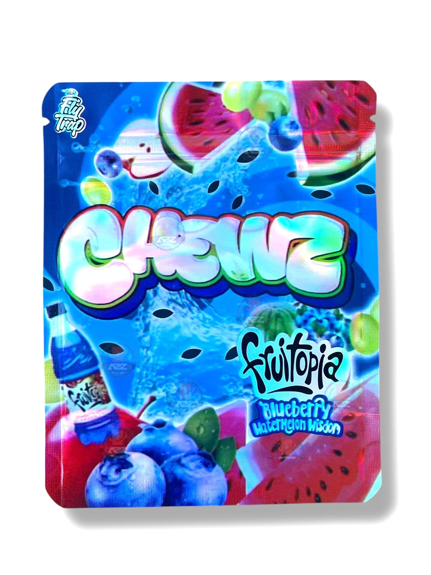 Fly Trap Chewz Blueberry Watermelon Mylar Bag 3.5g - Black Unicorn Hub