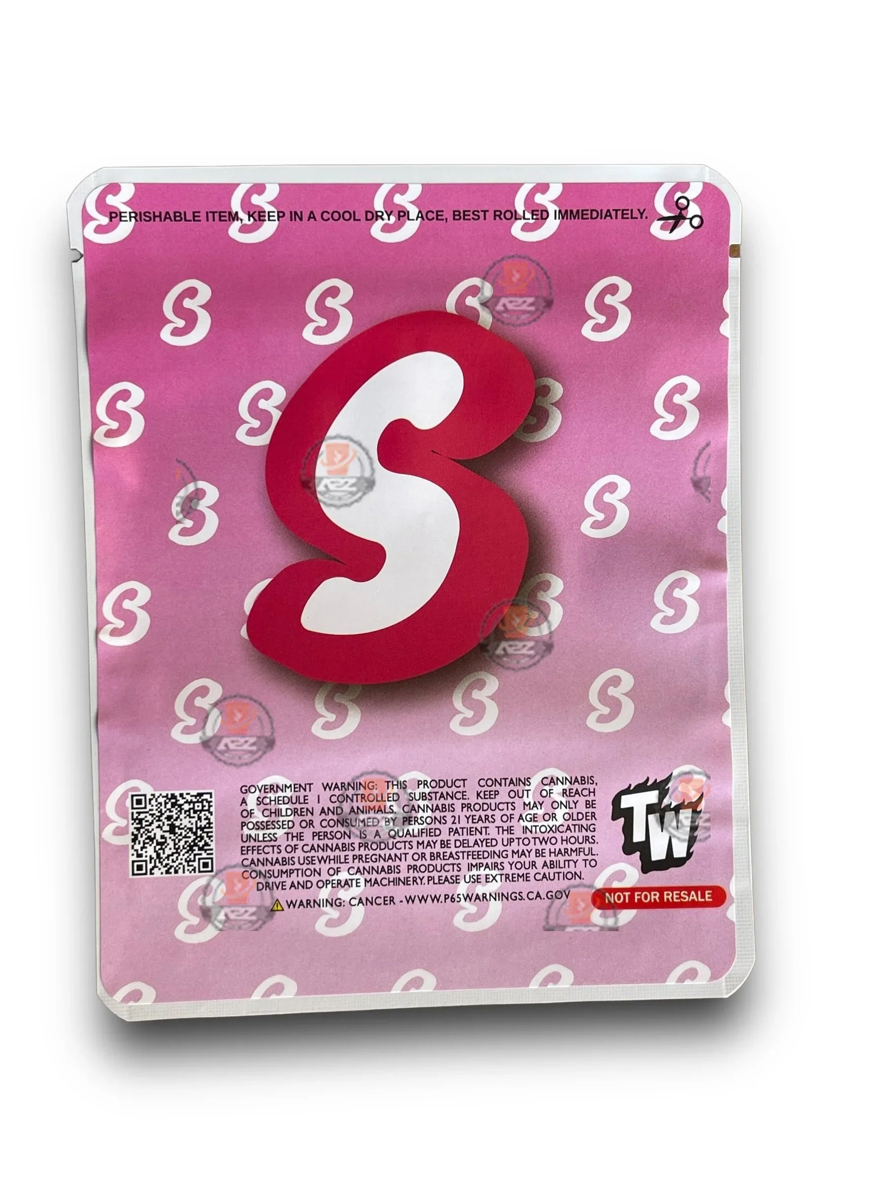 Boston Cream Pie 3.5G Mylar Bags -With stickers and label - Black Unicorn Hub