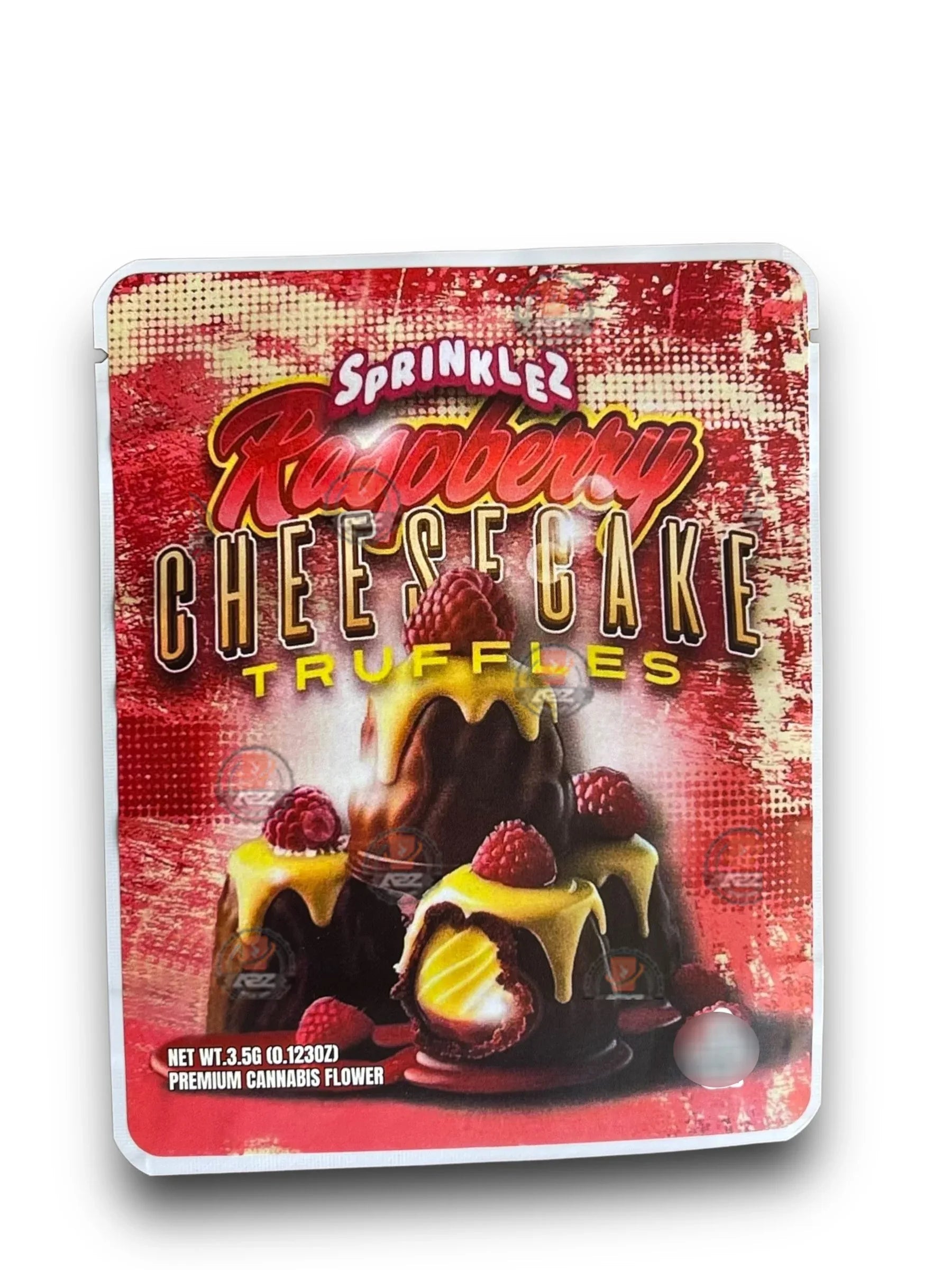 Raspberry Cheesecake Truffles 3.5G Mylar Bags -With stickers and label - Black Unicorn Hub