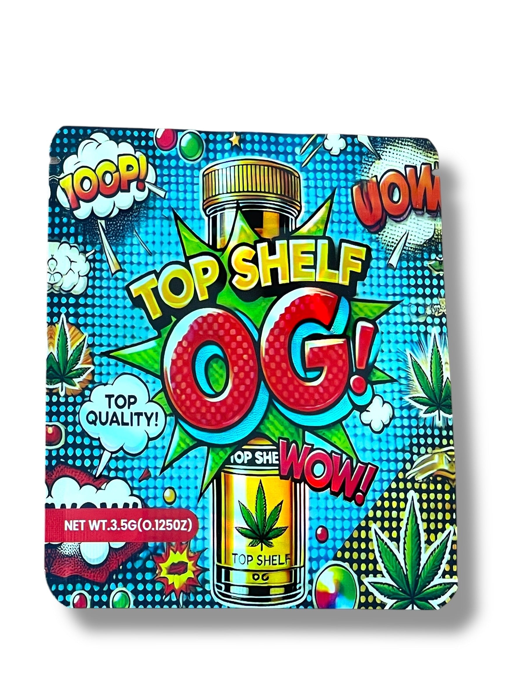 Top Shelf OG 3D Box and Bags 3.5g Box Packaging Holographic