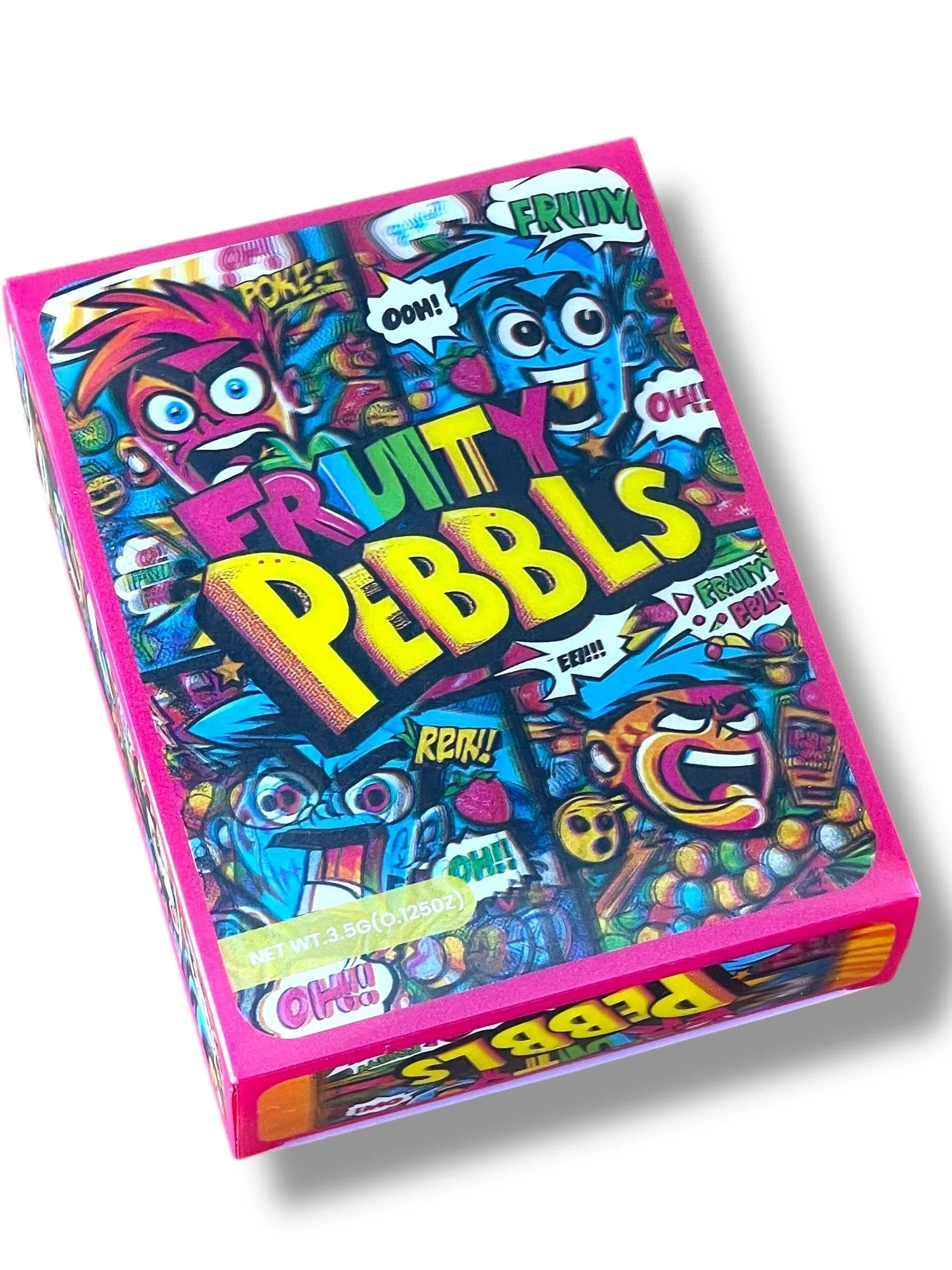 Fruity Pebbles 3D Box and Bags 3.5g Box Packaging Holographic - Black Unicorn Hub