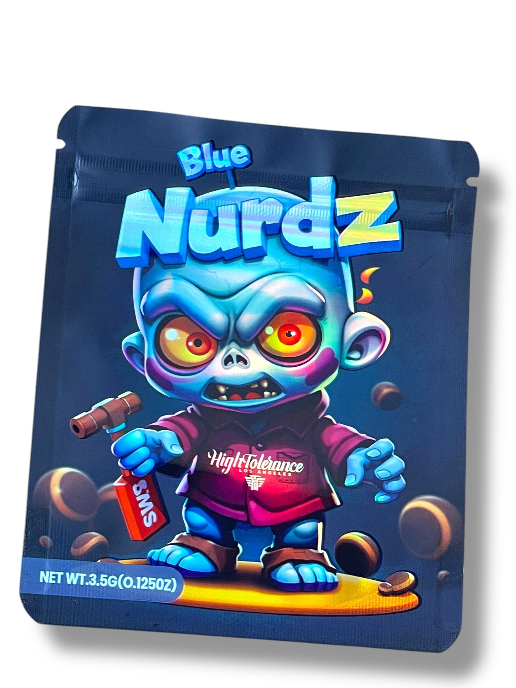 High Tolerance Blue Nurdz 3D Box and Bags 3.5g Box Packaging Holographic