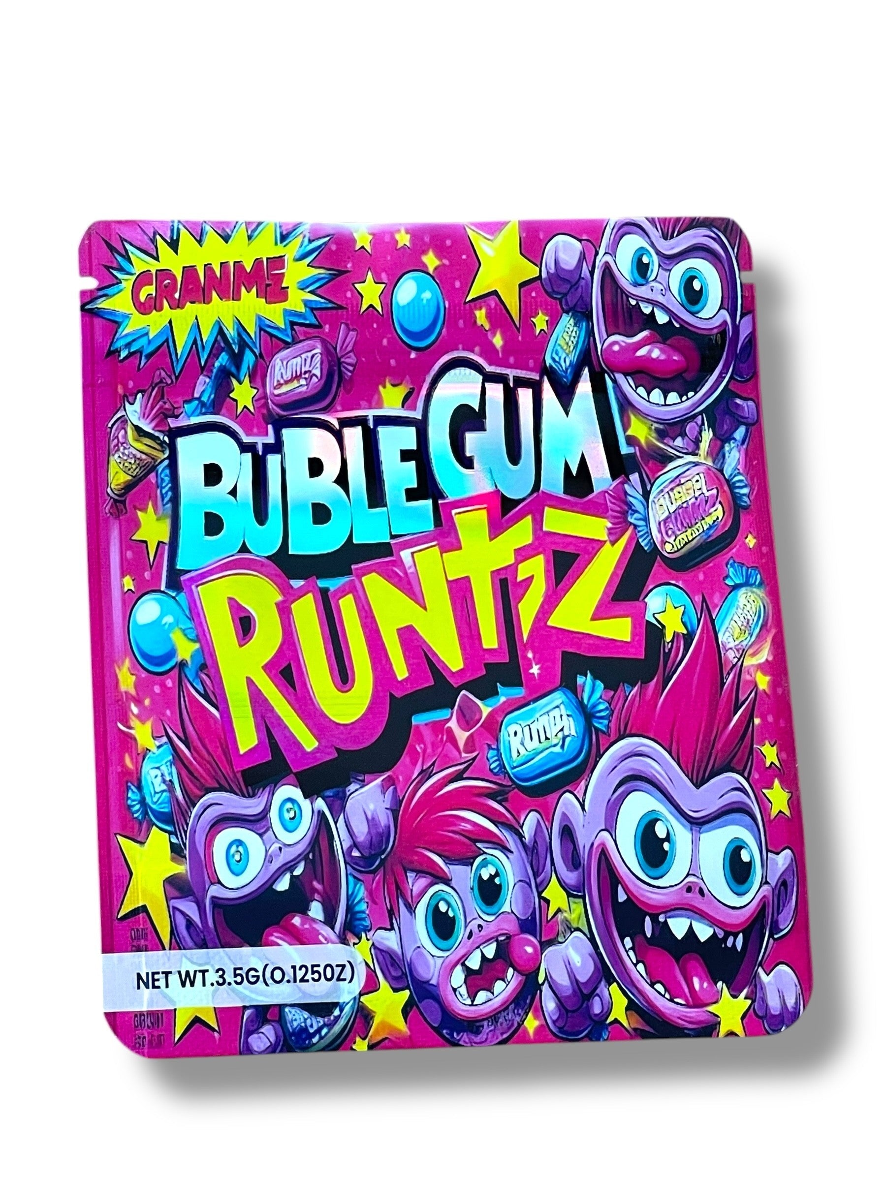 Bubblegum 3D Box and Bags 3.5g Box Packaging Holographic