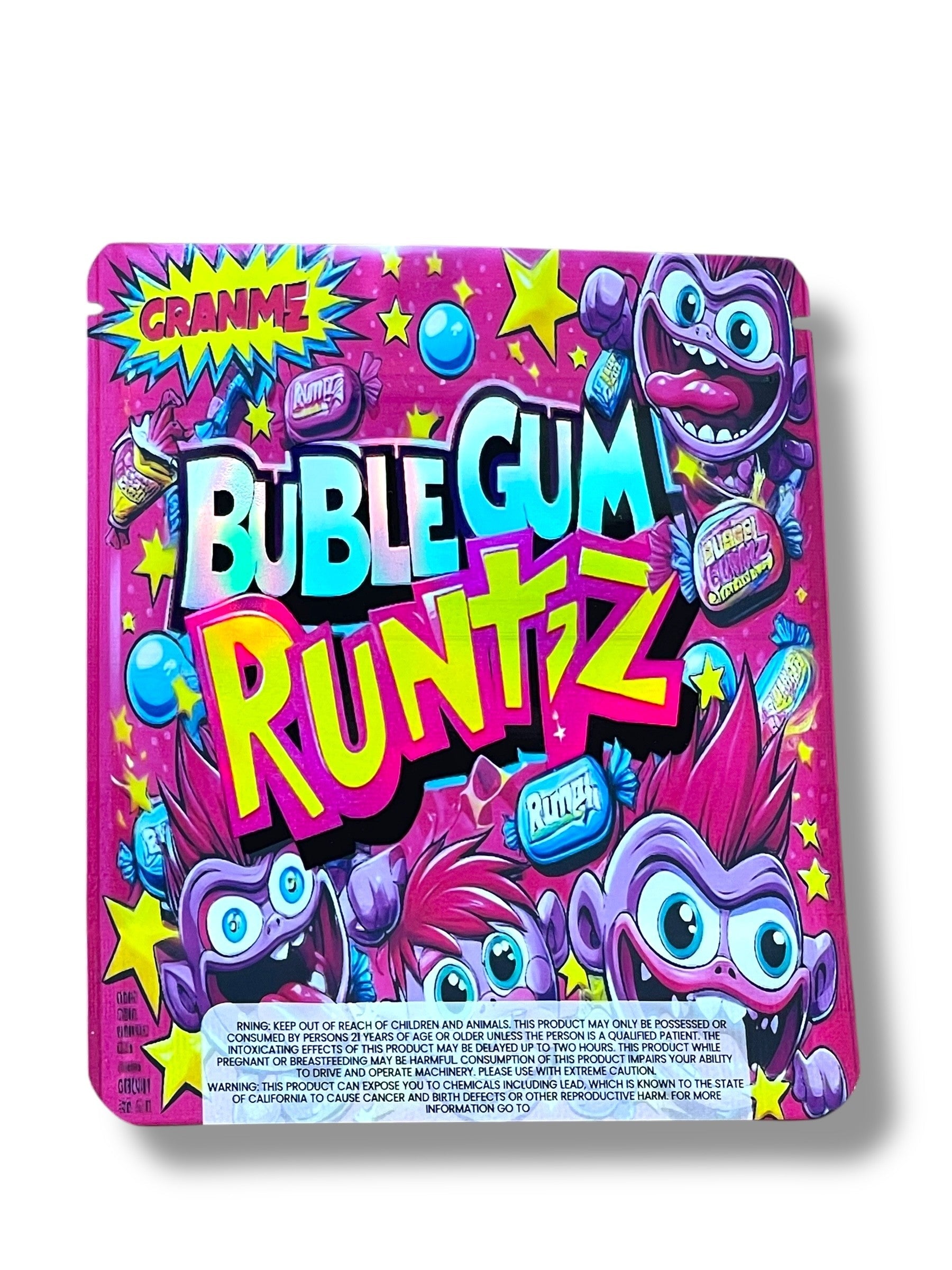 Bubblegum 3D Box and Bags 3.5g Box Packaging Holographic