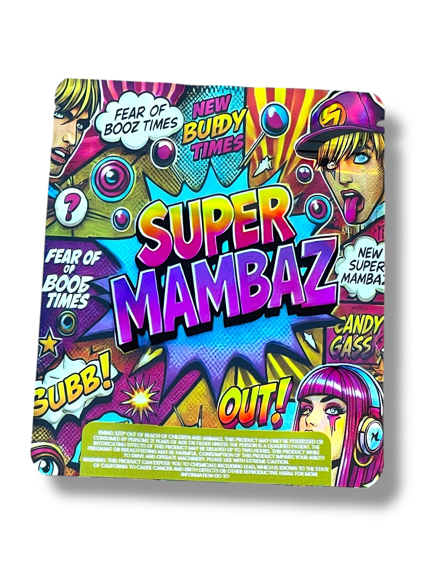 Super Mambaz 3D Box and Bags 3.5g Box Packaging Holographic