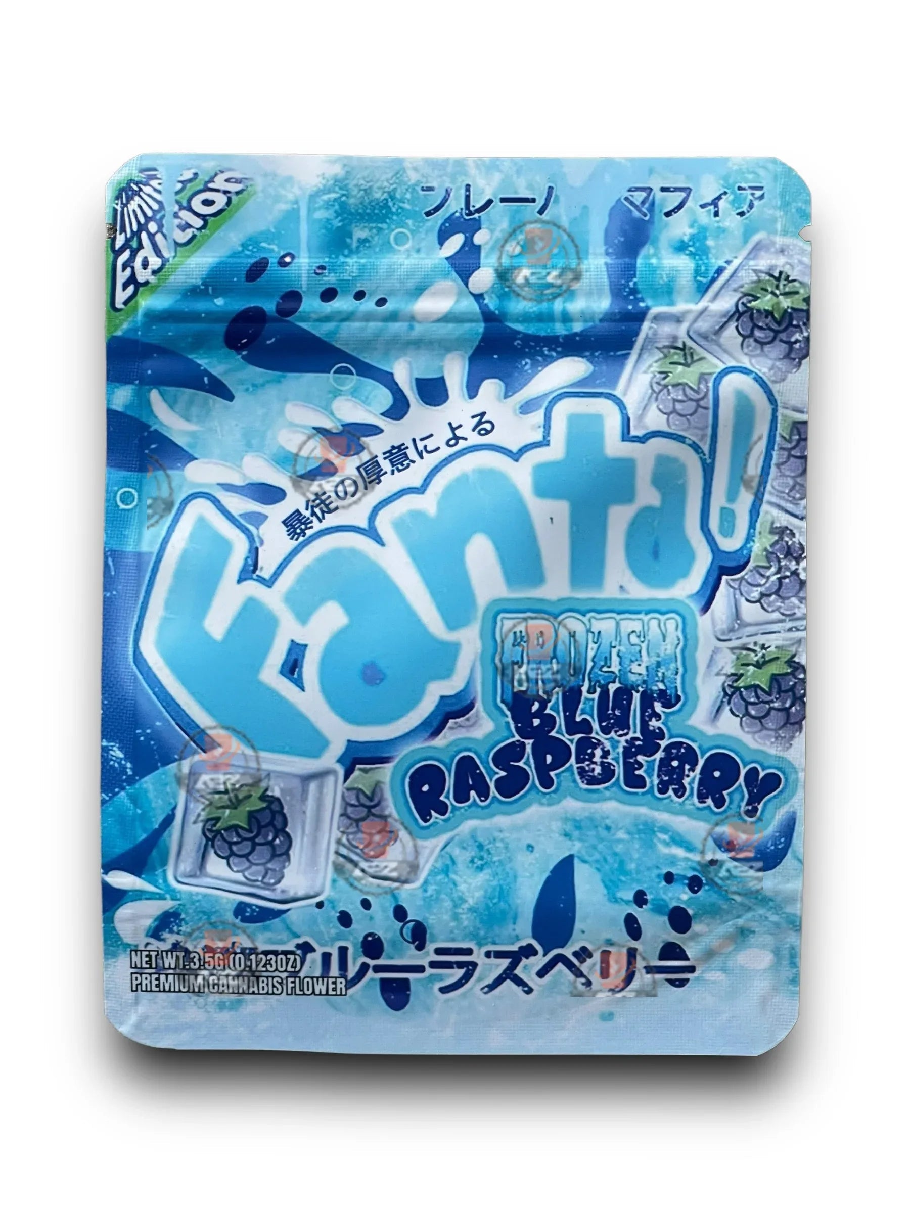 Fanta Frozen Blue Raspberry 3.5G Mylar Bags - Black Unicorn Hub