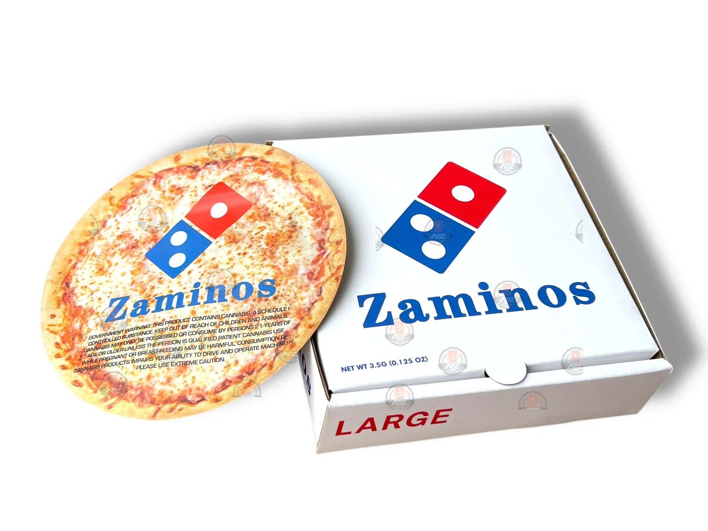 Zaminos Pizza Box Mylar Bags with Boxes 3.5g Box Packaging - Black Unicorn Hub