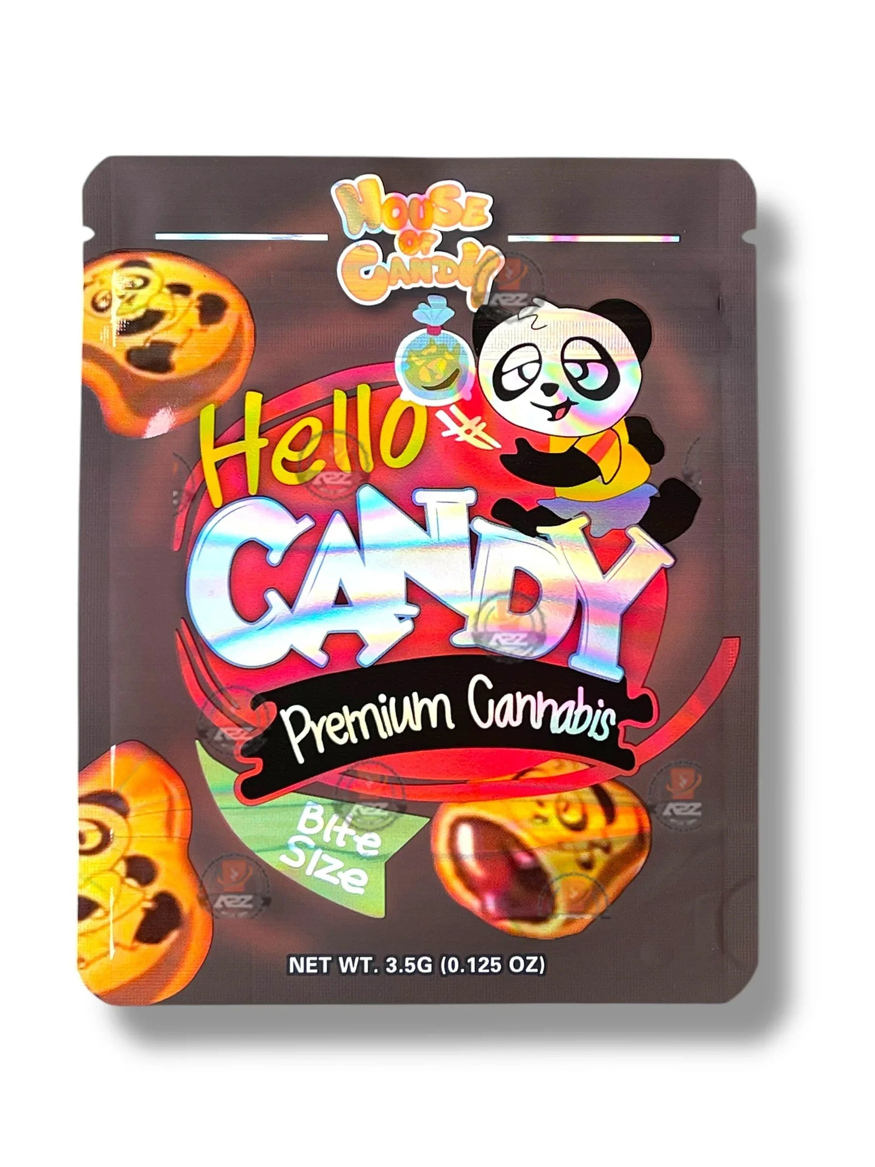 Hello Candy Panda Mylar Bag 3.5g House of Candy - Black Unicorn Hub