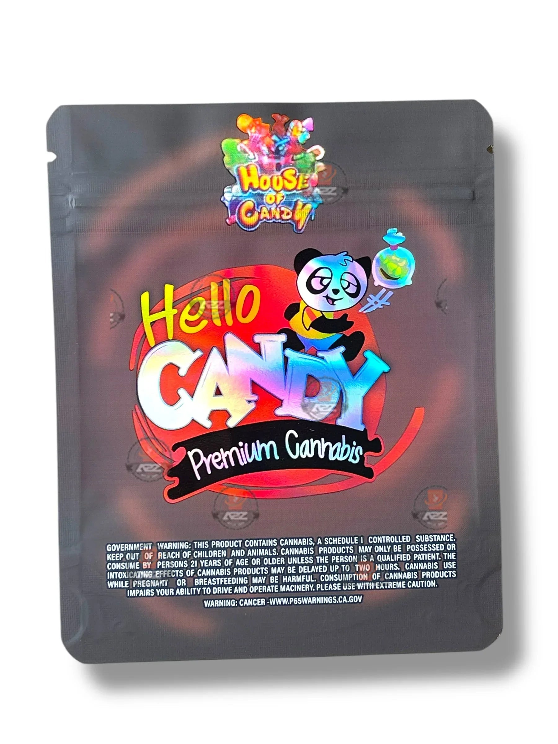 Hello Candy Panda Mylar Bag 3.5g House of Candy - Black Unicorn Hub