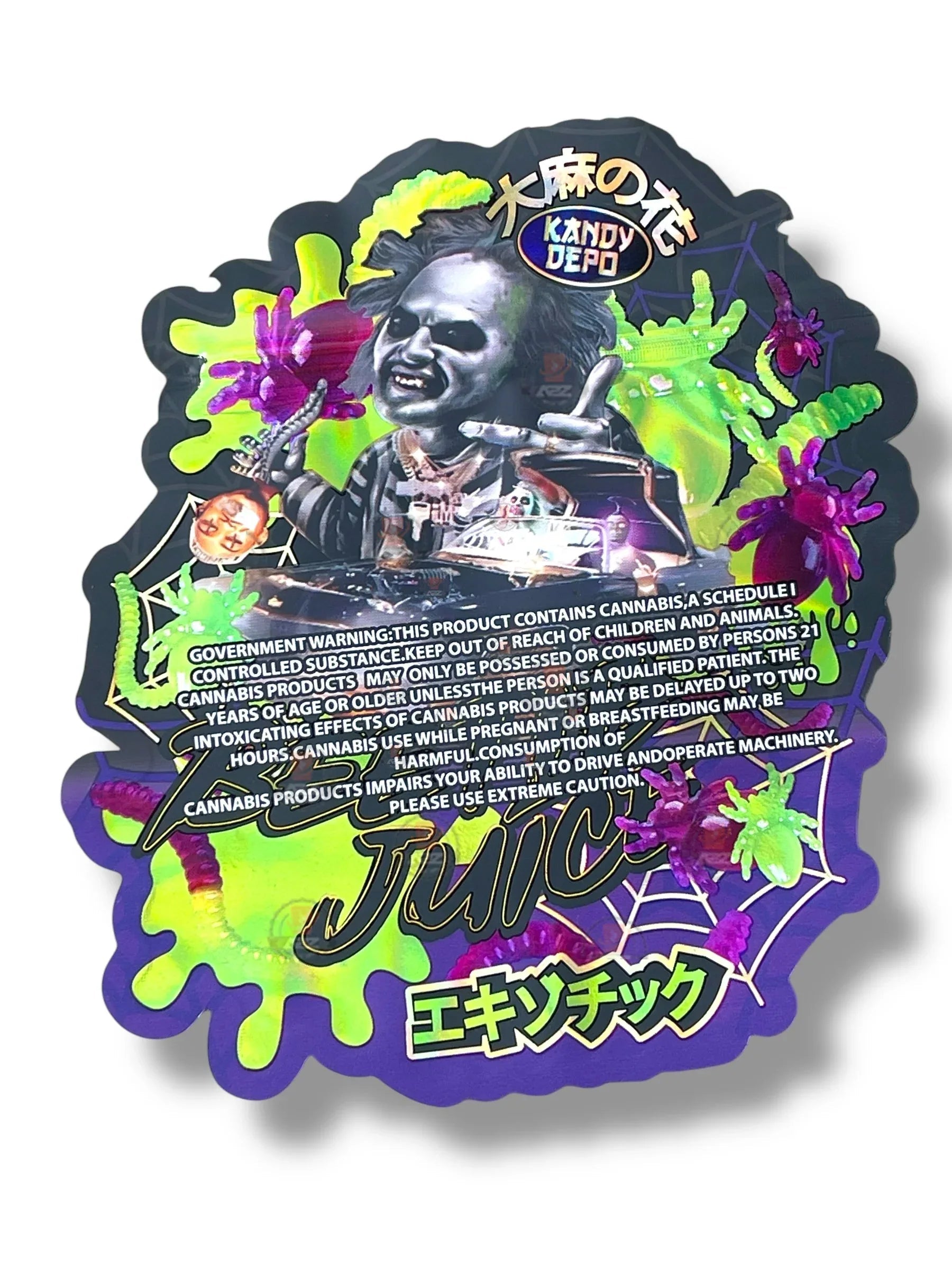 Beetle Juice Kandy Depo Mylar Bag 3.5g shape bag - Black Unicorn Hub