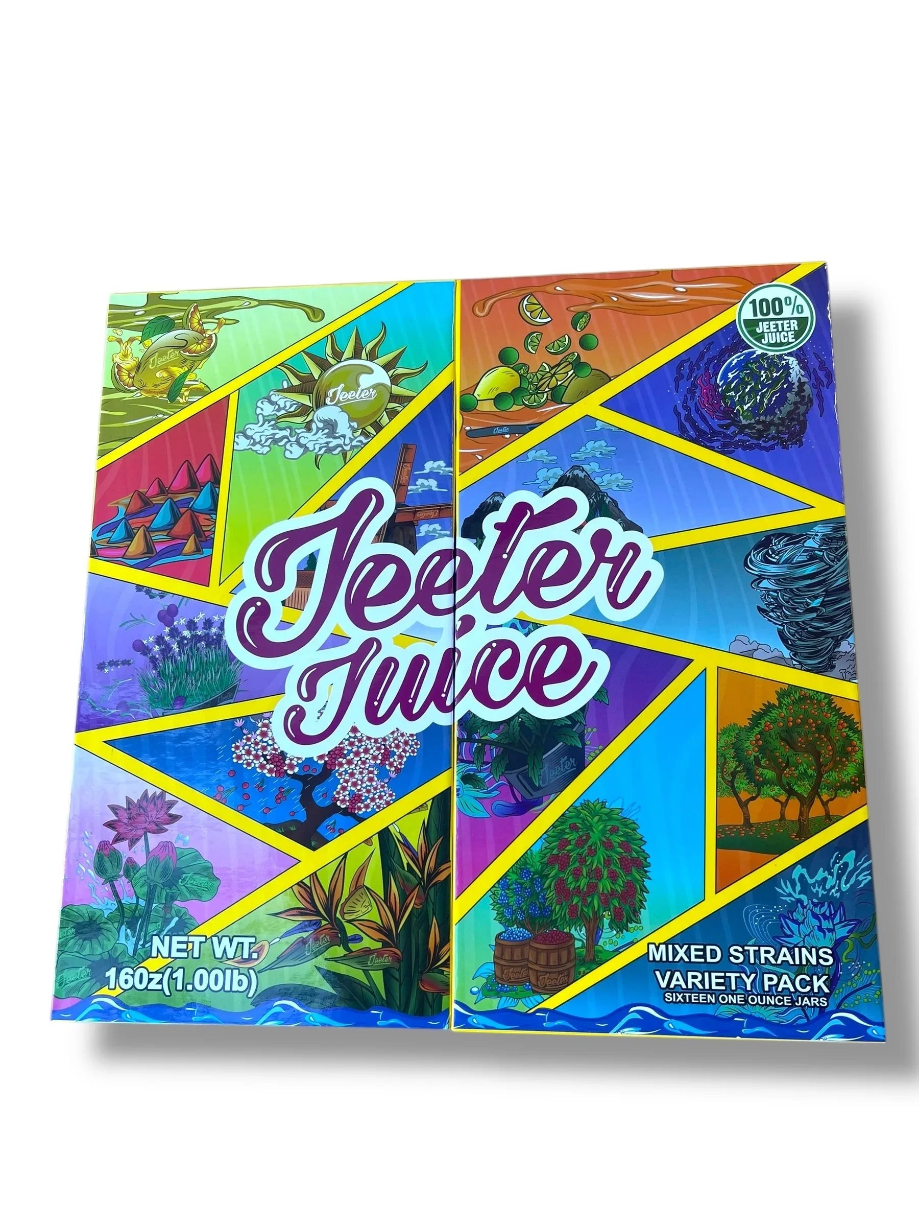 Jeeter Juice Variety Pack 16-1oz Jars in a box Live Resin Empty Jars - Black Unicorn Hub