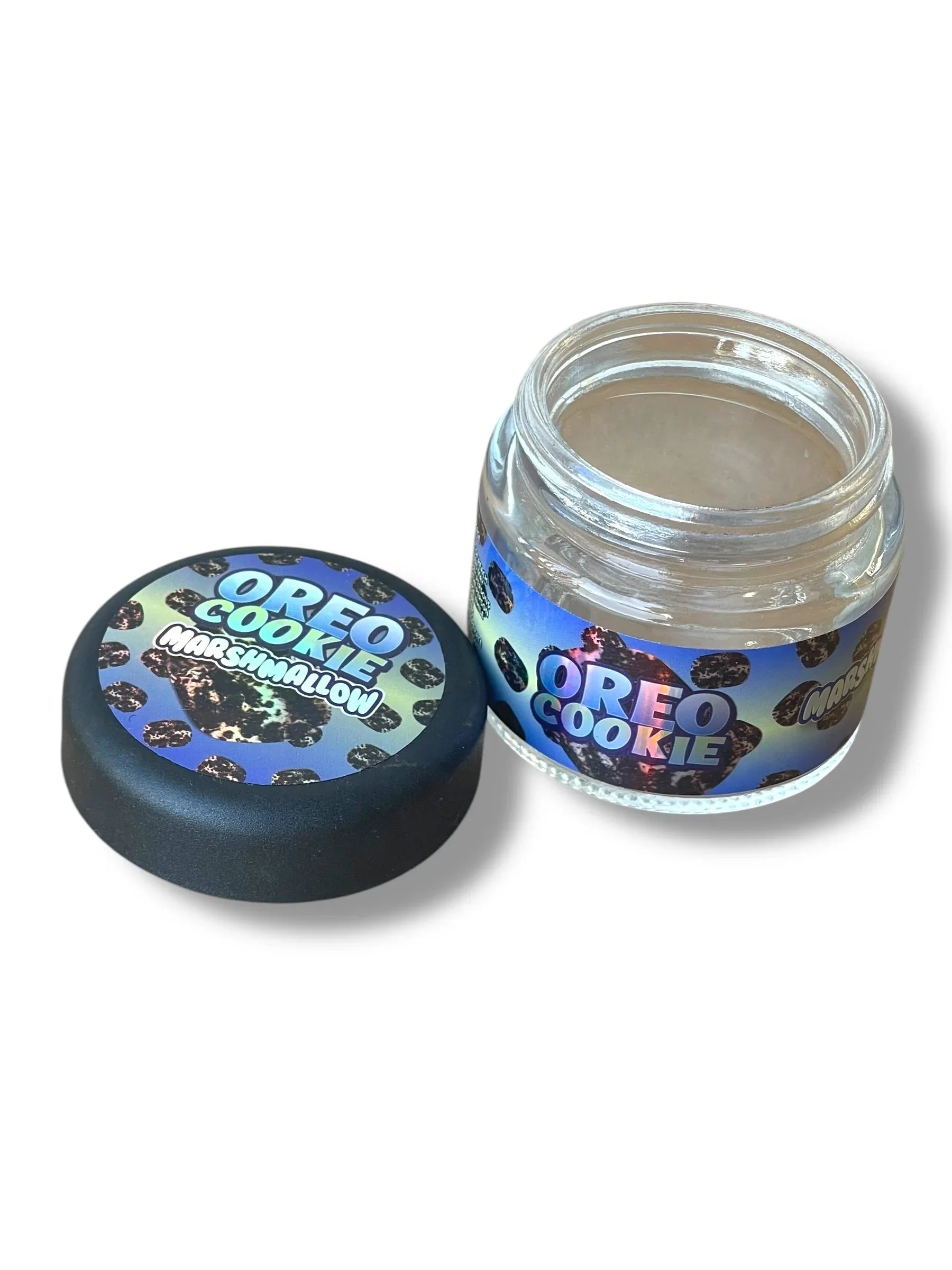 3.5g Glass Jars with Holographic Stickers - Black Unicorn Hub