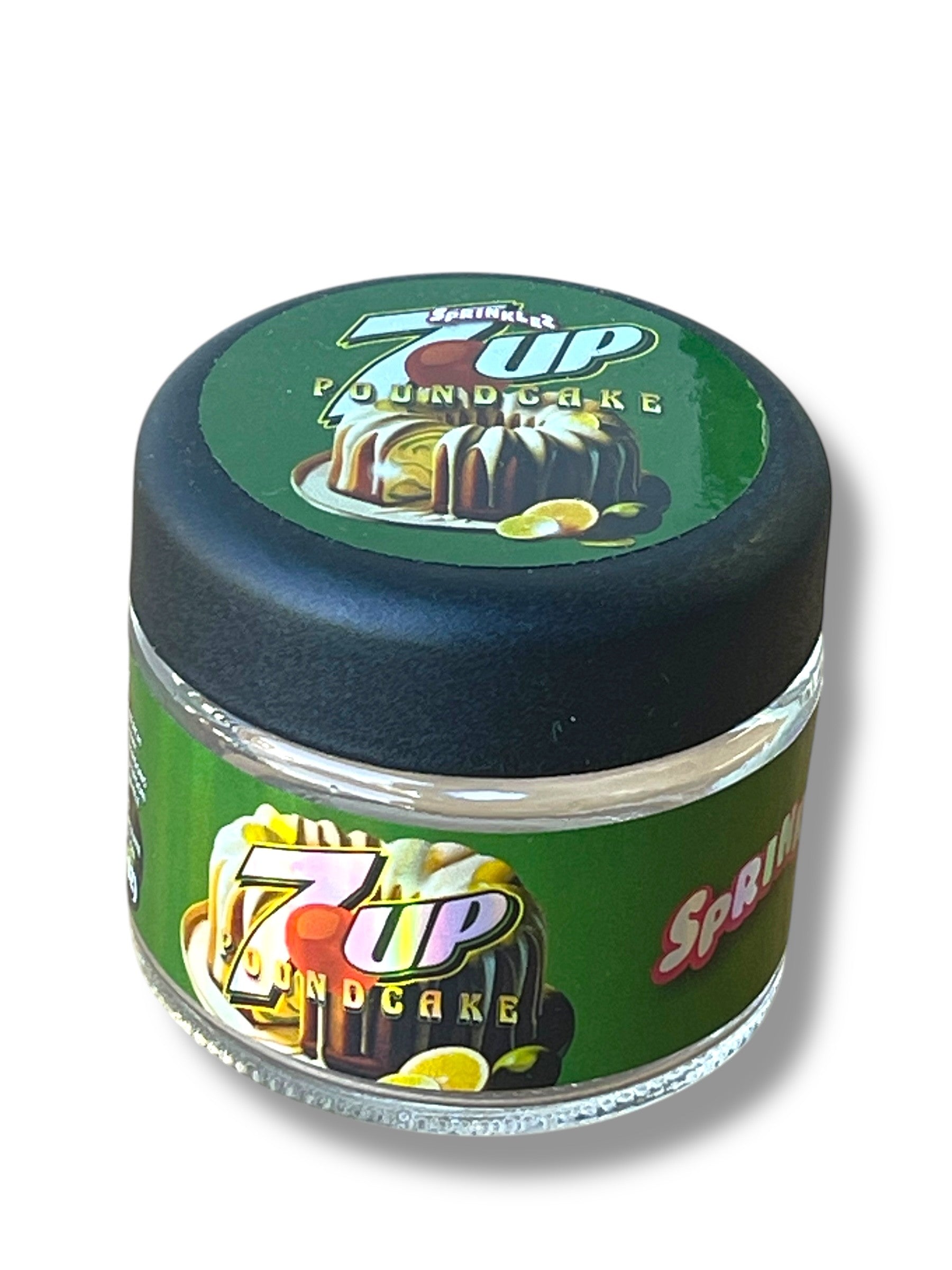 Sprinklez 7 UP Pound Cake 3.5g Glass Jars with Holographic Stickers