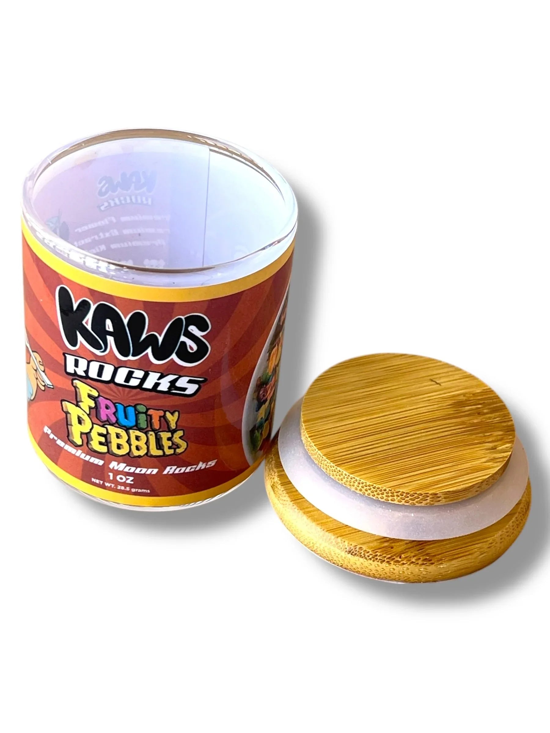 Kawz Moon Rocks Cereal Edition 1oz Glass Jars - Varity Pack 16 Strains in box Empty Jars - Black Unicorn Hub