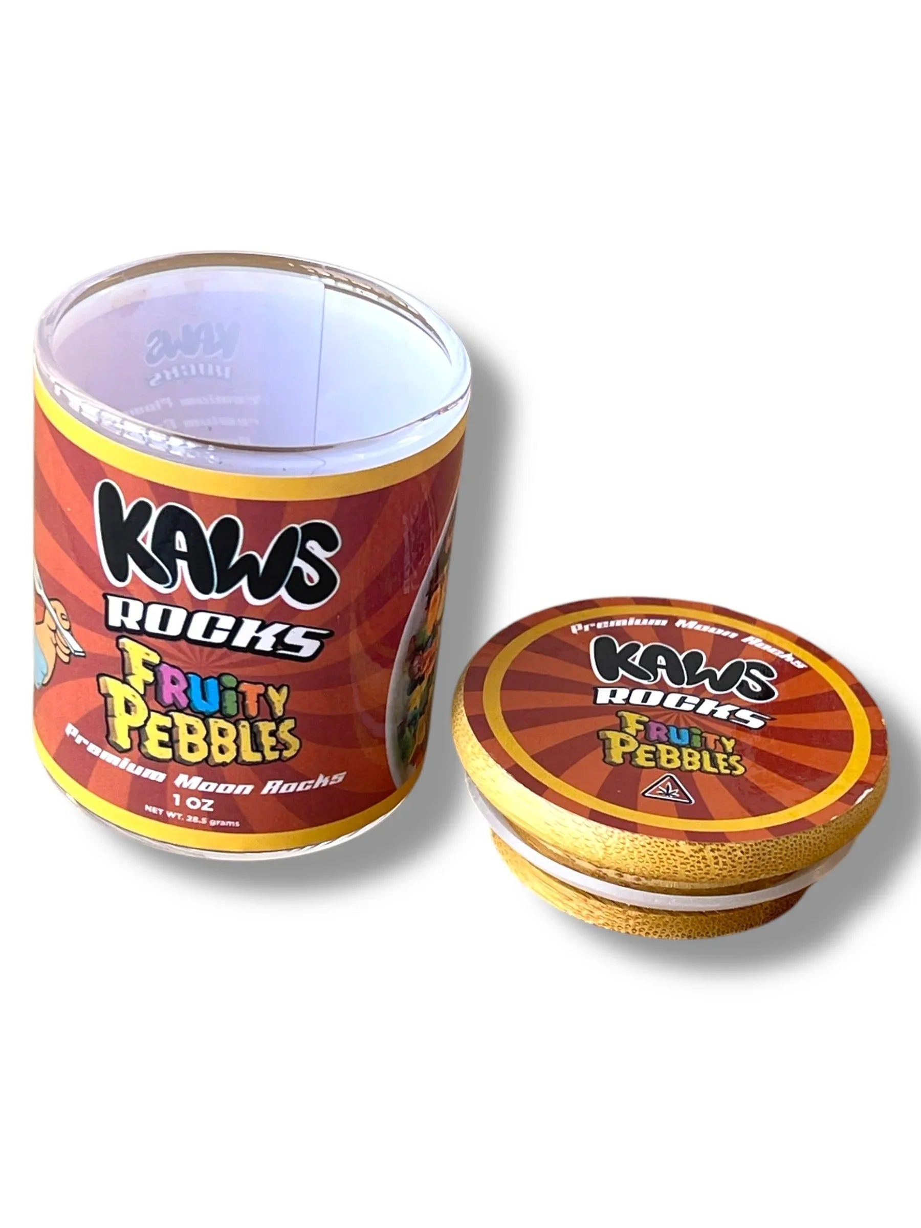 Kawz Moon Rocks Cereal Edition 1oz Glass Jars - Varity Pack 16 Strains in box Empty Jars - Black Unicorn Hub