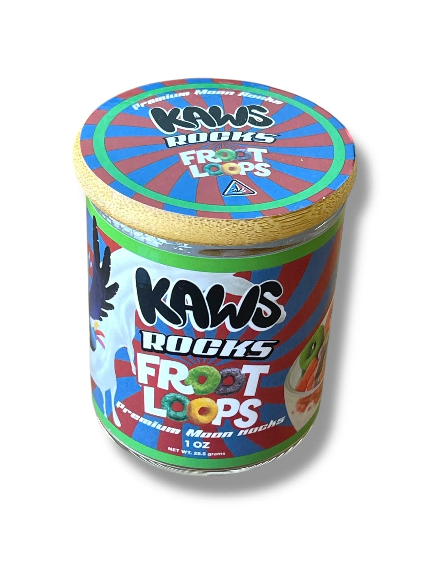 Kawz Moon Rocks Cereal Edition 1oz Glass Jars - Varity Pack 16 Strains in box Empty Jars - Black Unicorn Hub