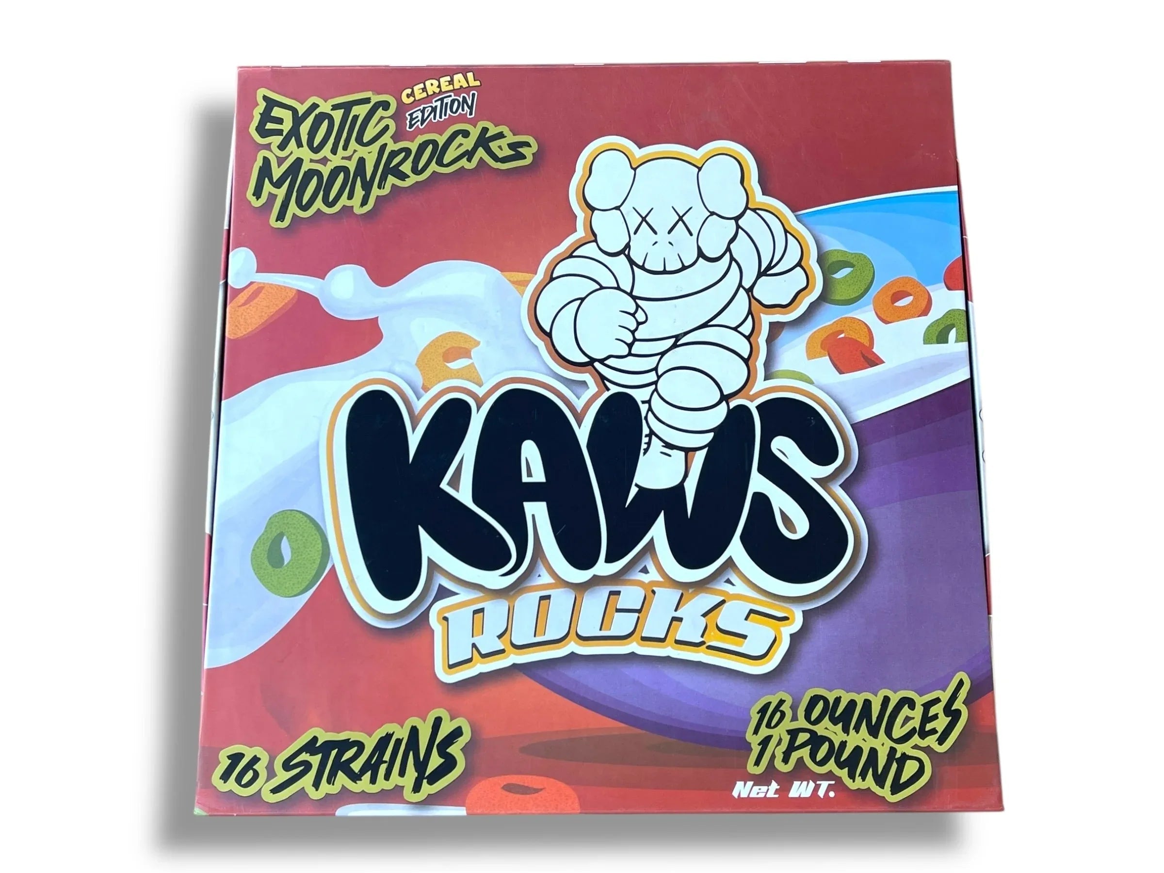 Kawz Moon Rocks Cereal Edition 1oz Glass Jars - Varity Pack 16 Strains in box Empty Jars - Black Unicorn Hub