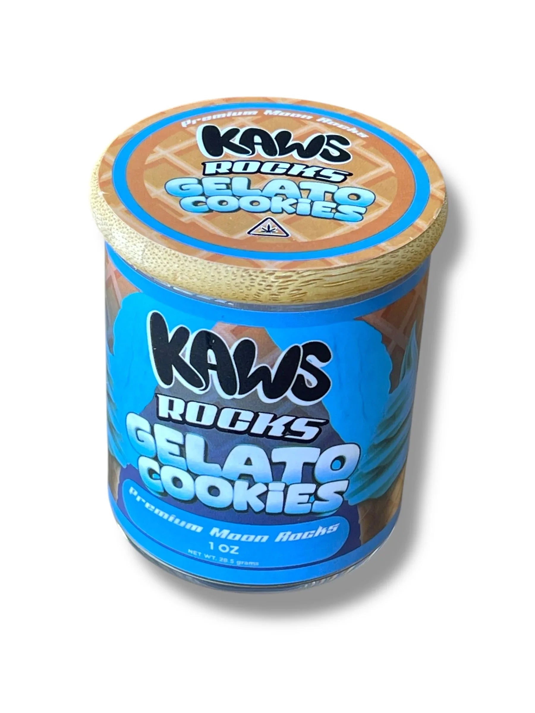Kawz Moon Rocks Gelato Edition 1oz Glass Jars - Varity Pack 16 Strains in box Empty Jars - Black Unicorn Hub