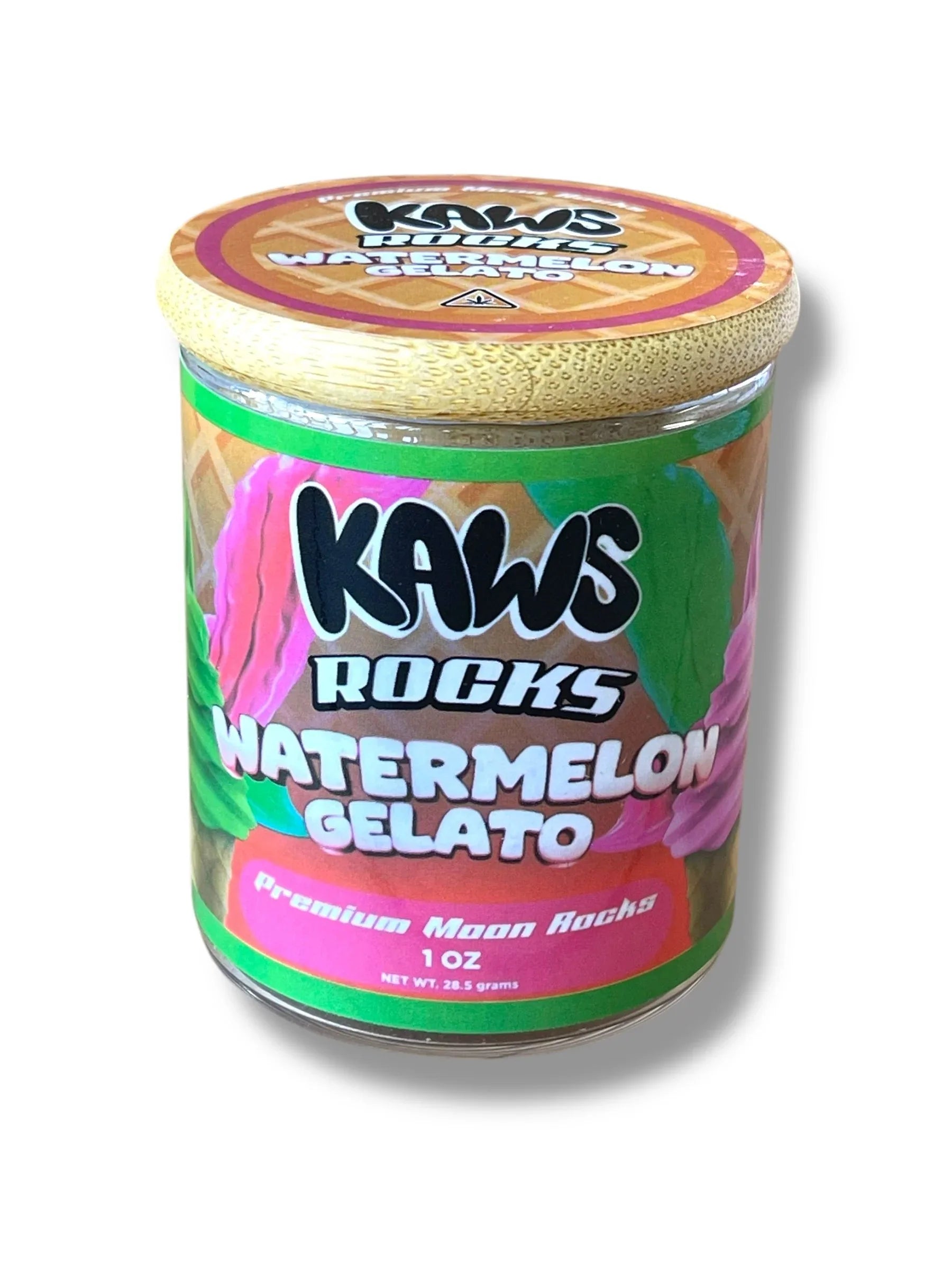 Kawz Moon Rocks Gelato Edition 1oz Glass Jars - Varity Pack 16 Strains in box Empty Jars - Black Unicorn Hub