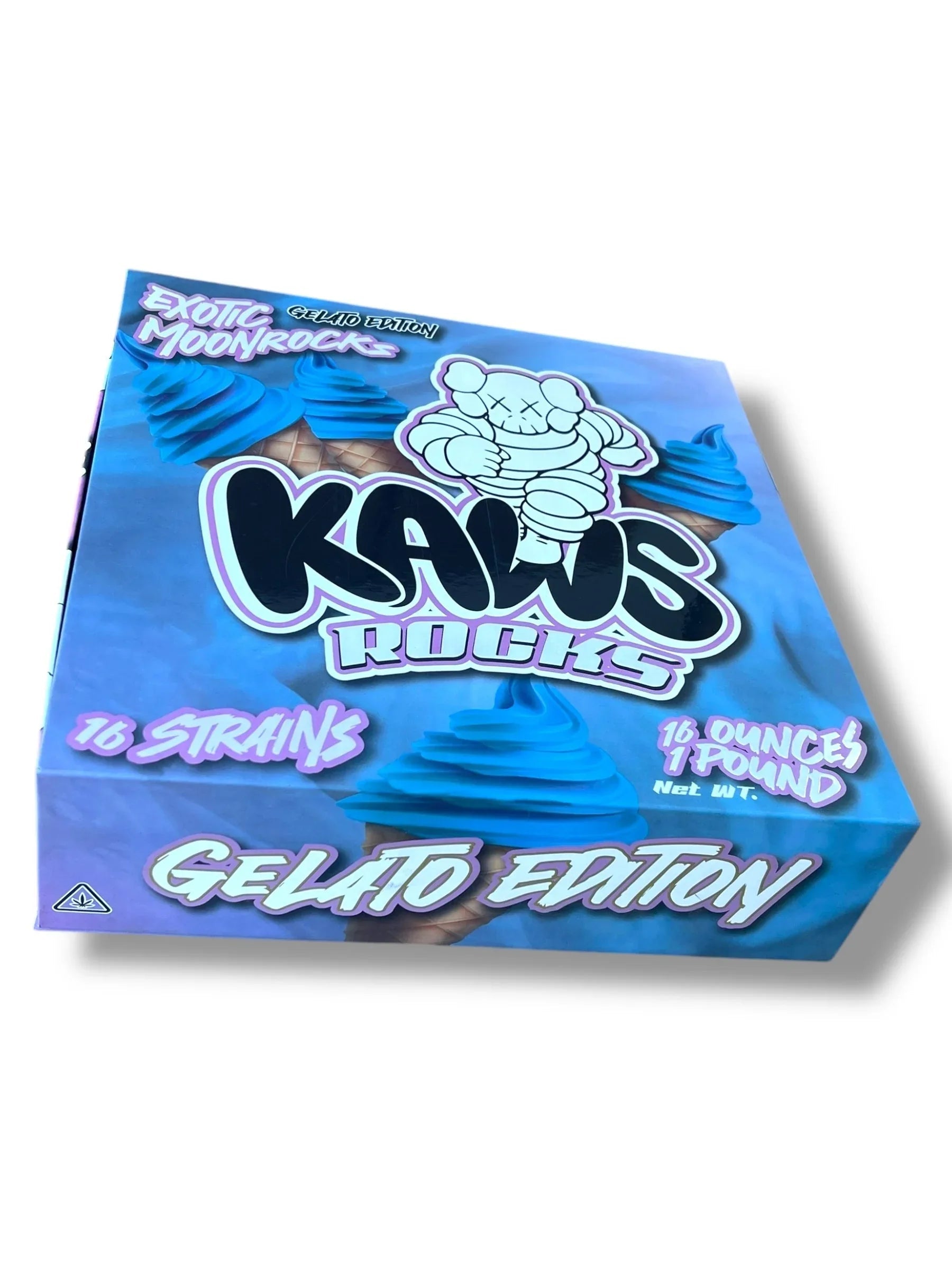 Kawz Moon Rocks Gelato Edition 1oz Glass Jars - Varity Pack 16 Strains in box Empty Jars - Black Unicorn Hub