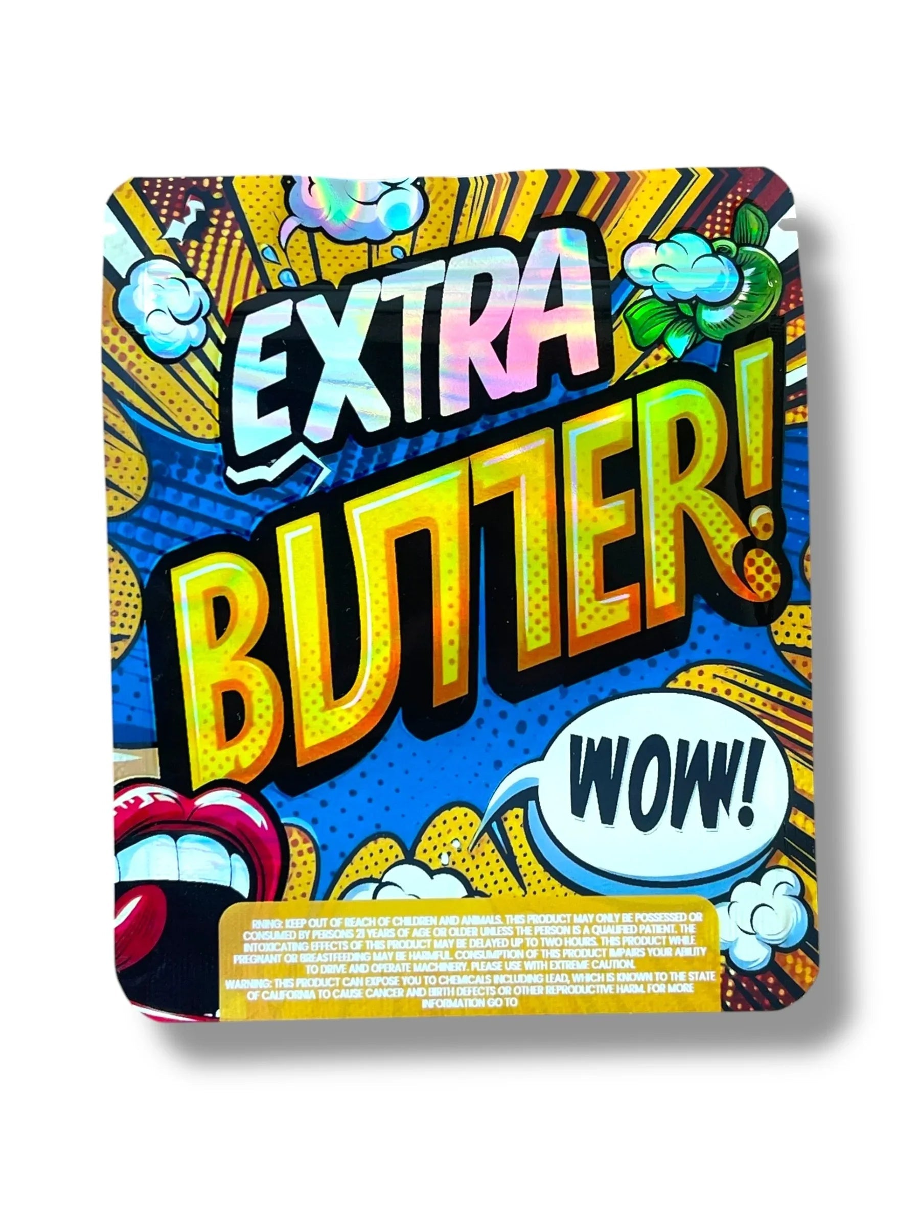 Extra Butter Mylar Bag 3.5g Holographic- Packaging Only - Black Unicorn Hub