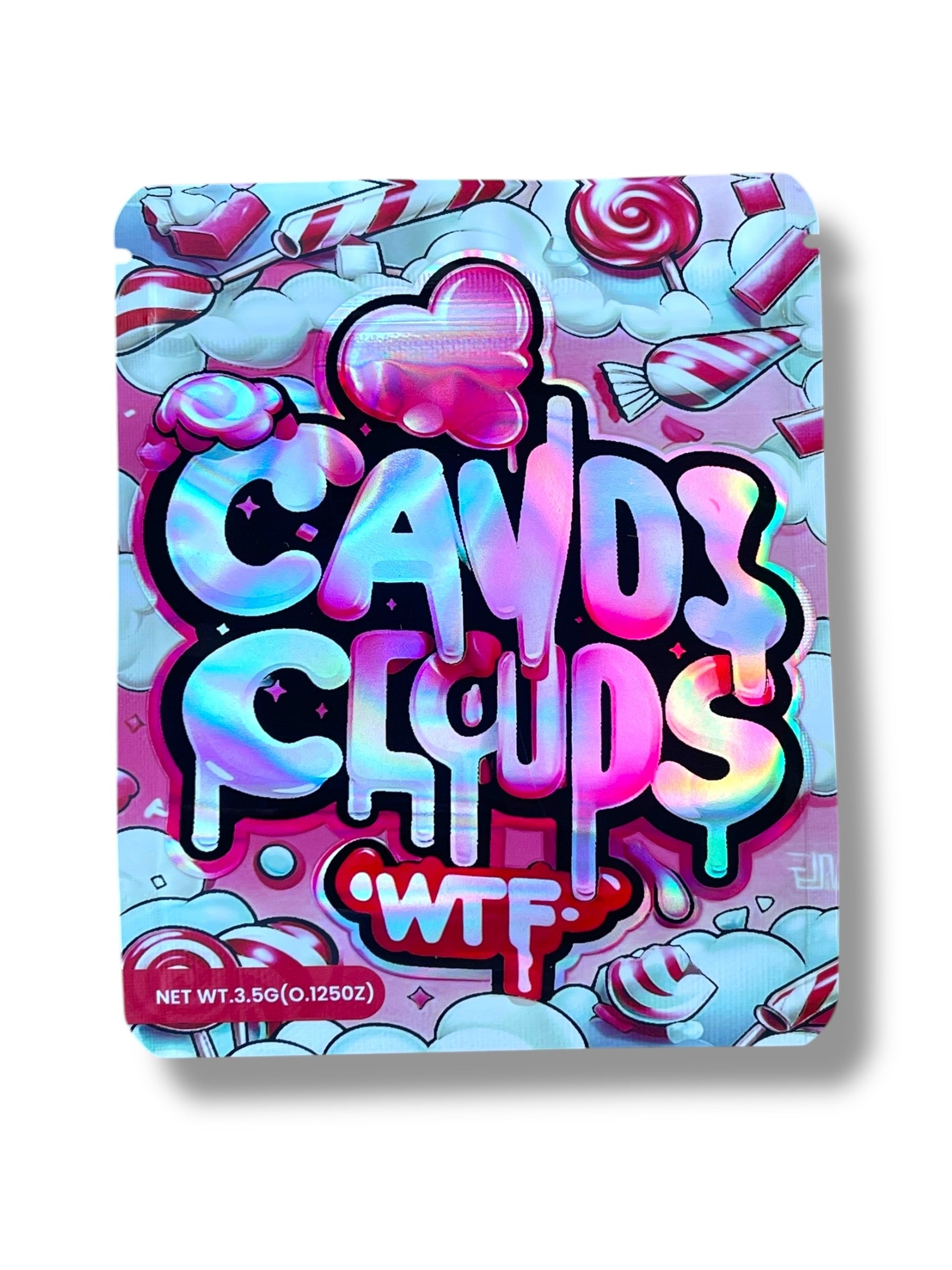 Candy Clouds 3.5g Holographic Mylar Bag- Packaging Only