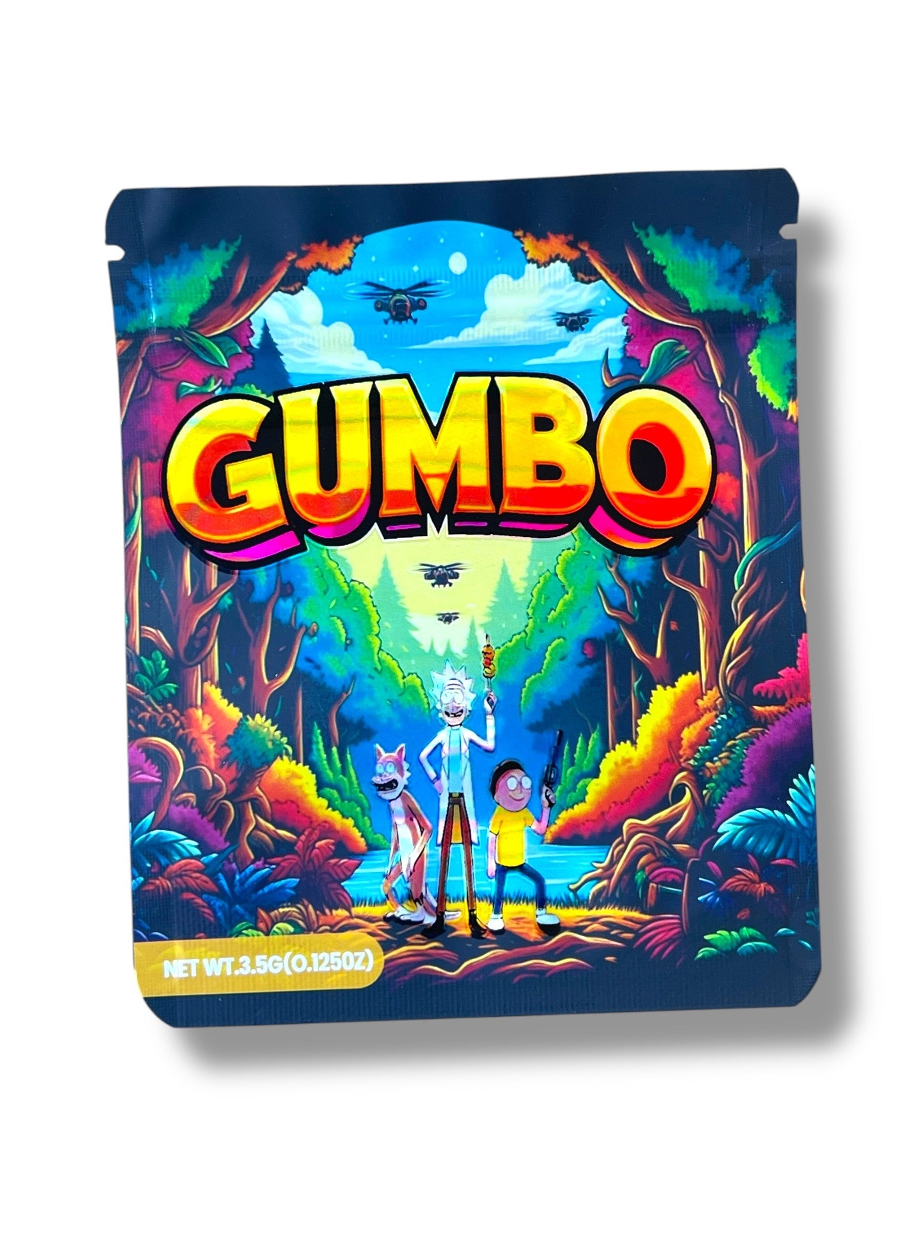 Gumbo 3.5g Holographic Mylar Bag- Packaging Only