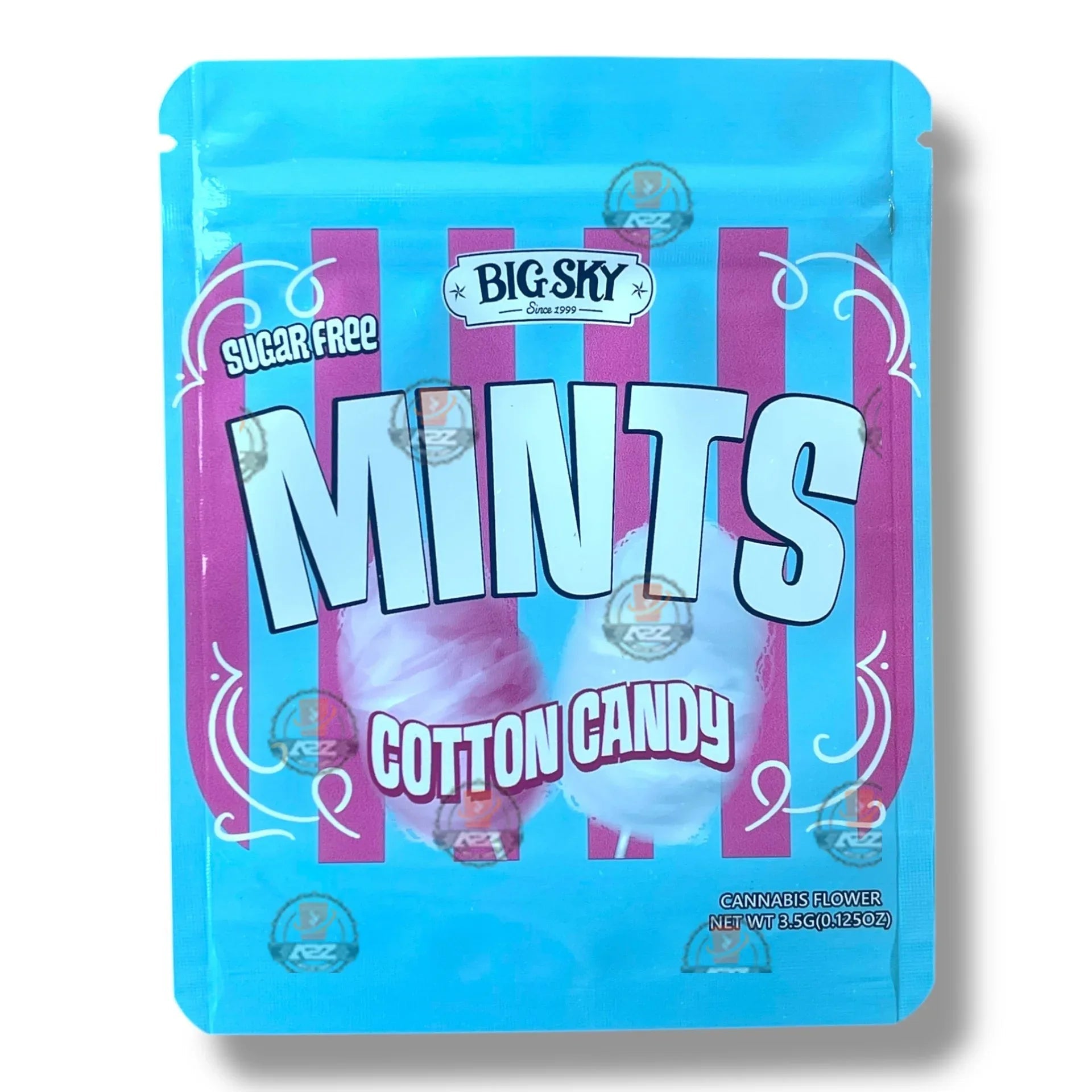 Mints Cotton Candy 3.5g Mylar Bag- Packaging Only Fun Size - Black Unicorn Hub