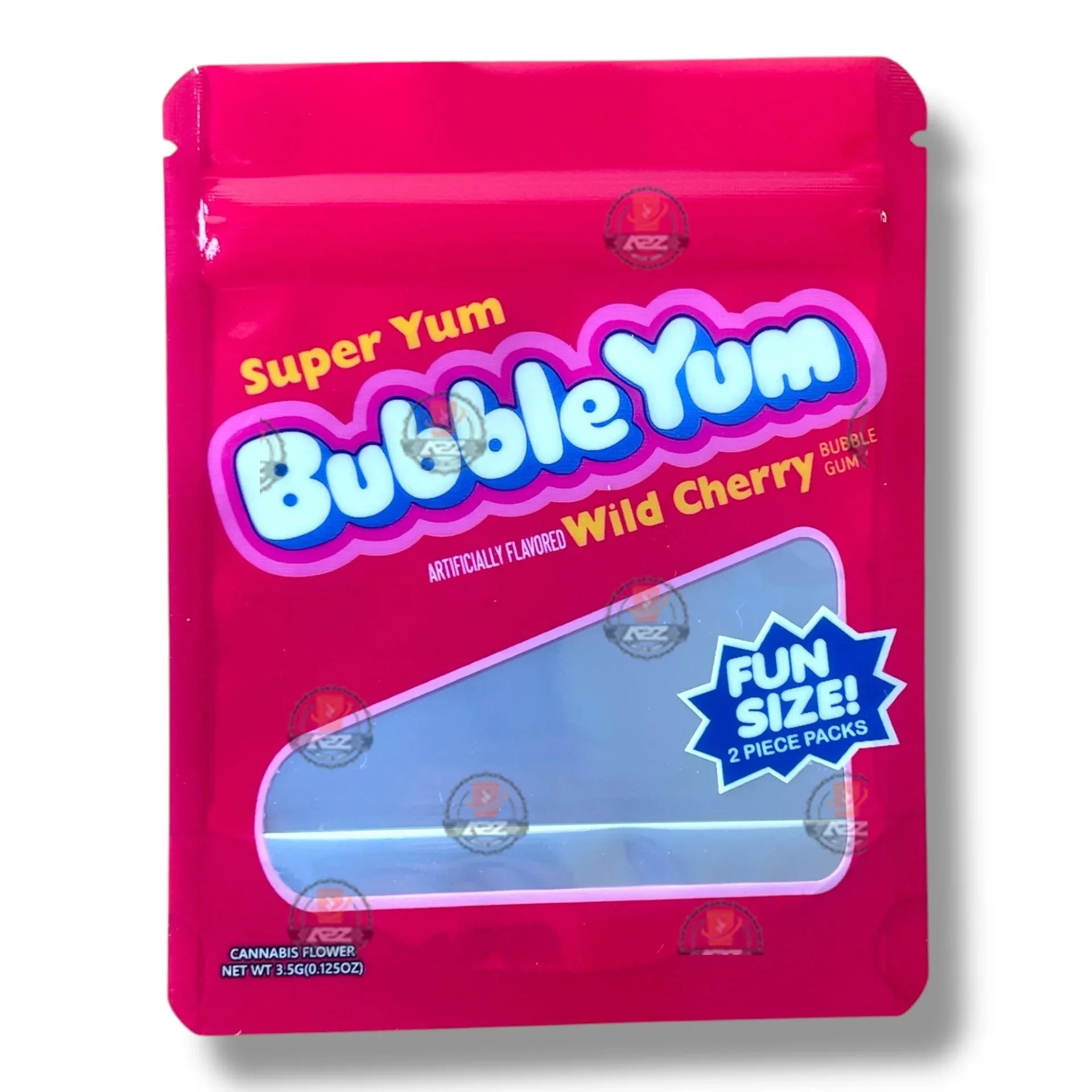 Bubble Yum Wild Cherry 3.5g Mylar Bag- Packaging Only Fun Size - Black Unicorn Hub