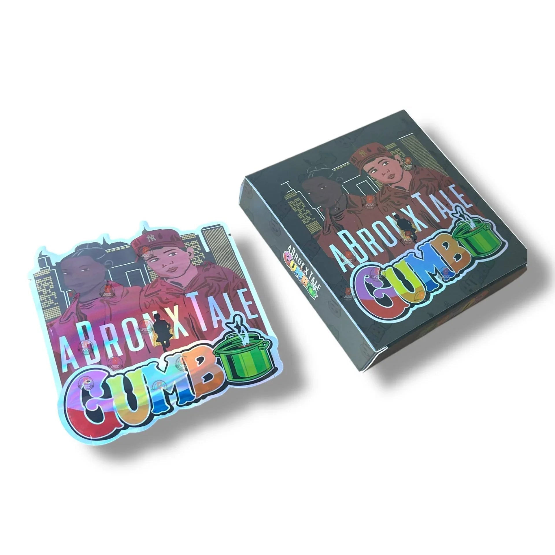 A Bronx Tale Gumbo Mylar Bags with Boxes 3.5g Box Packaging - Black Unicorn Hub