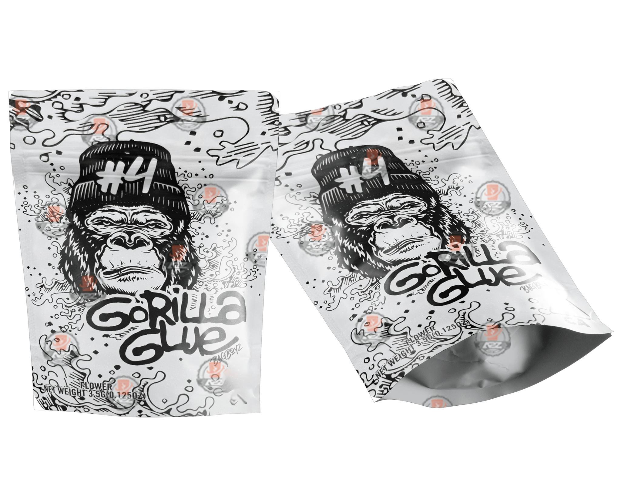 Gorilla Glue #4 Mylar zip lock bag 3.5G