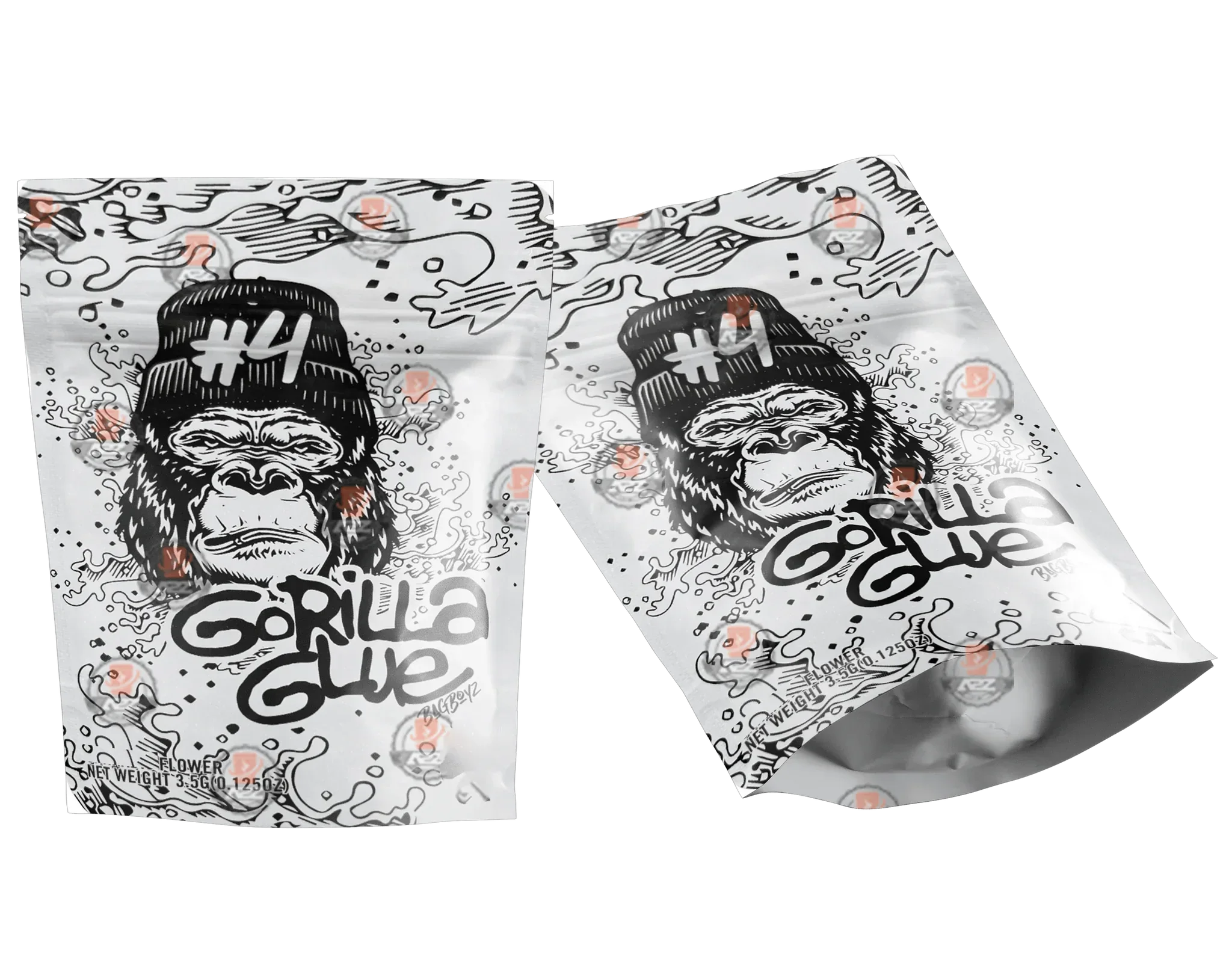 Gorilla Glue #4 Mylar zip lock bag 3.5G - Black Unicorn Hub