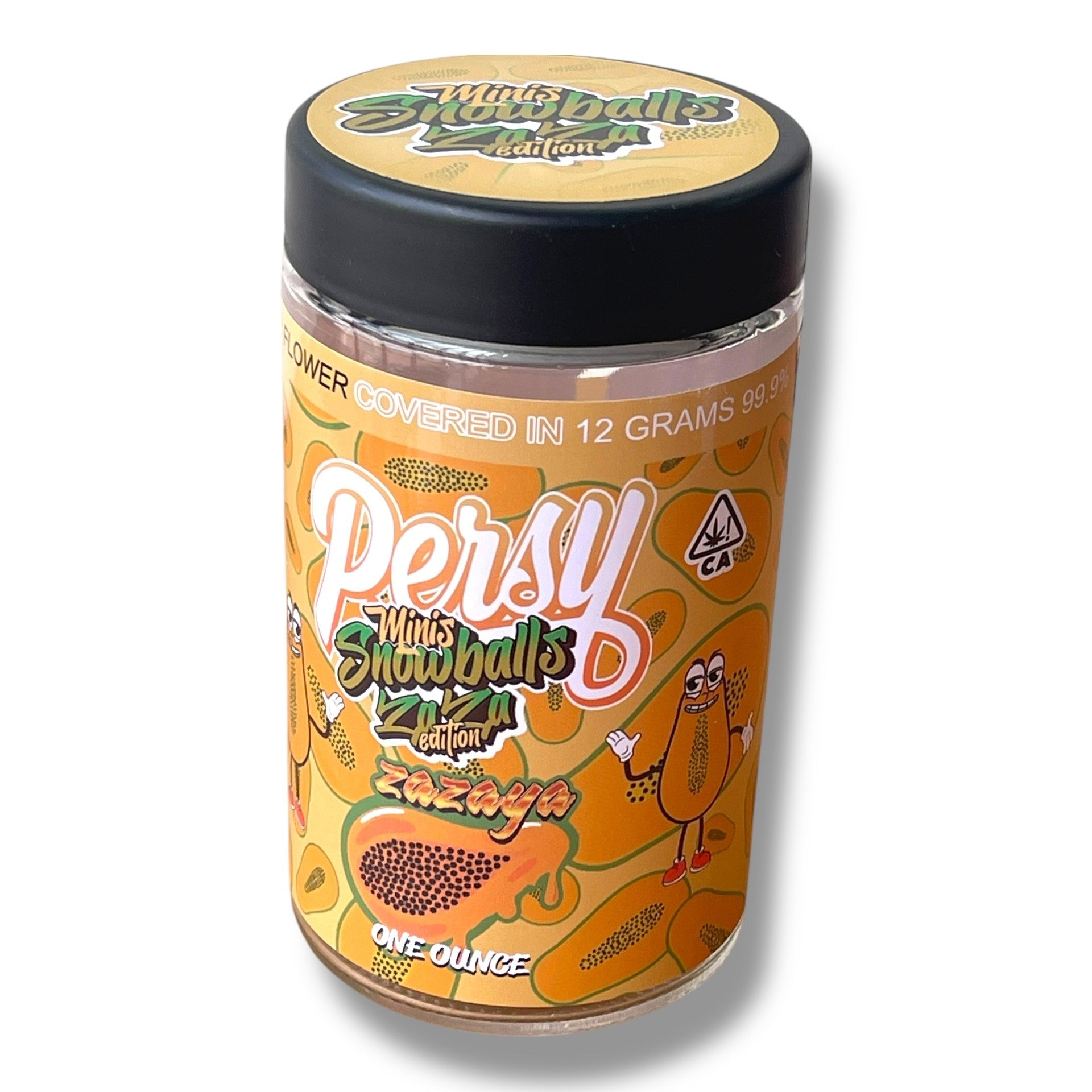 Persy Mini Snowballs Zaza Edition 16-1oz Glass Jars - Varity Pack 16 Flavors in box 1 pound empty jars