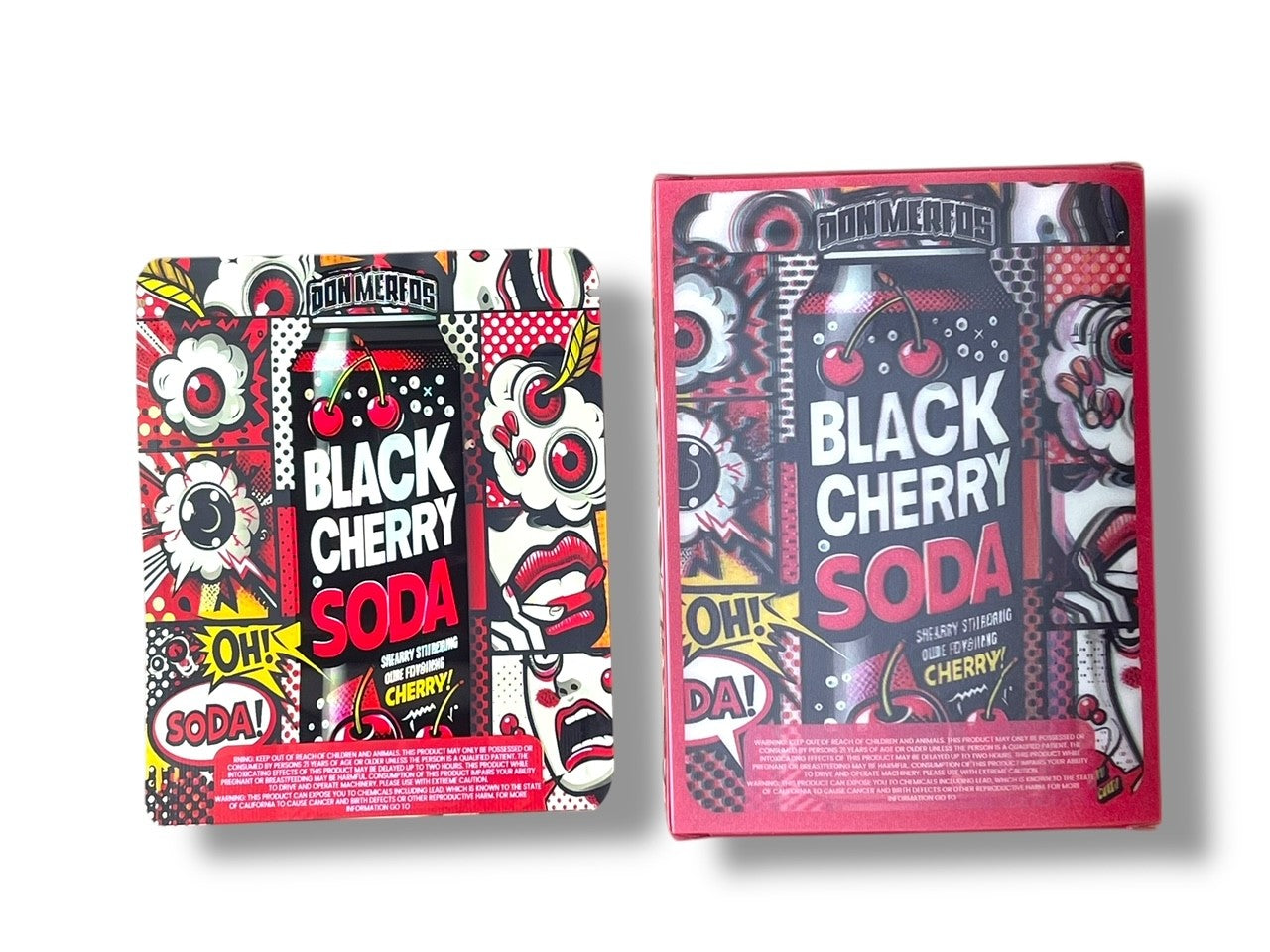 Black Cherry Soda 3D Box and Bags 3.5g Box Packaging Holographic
