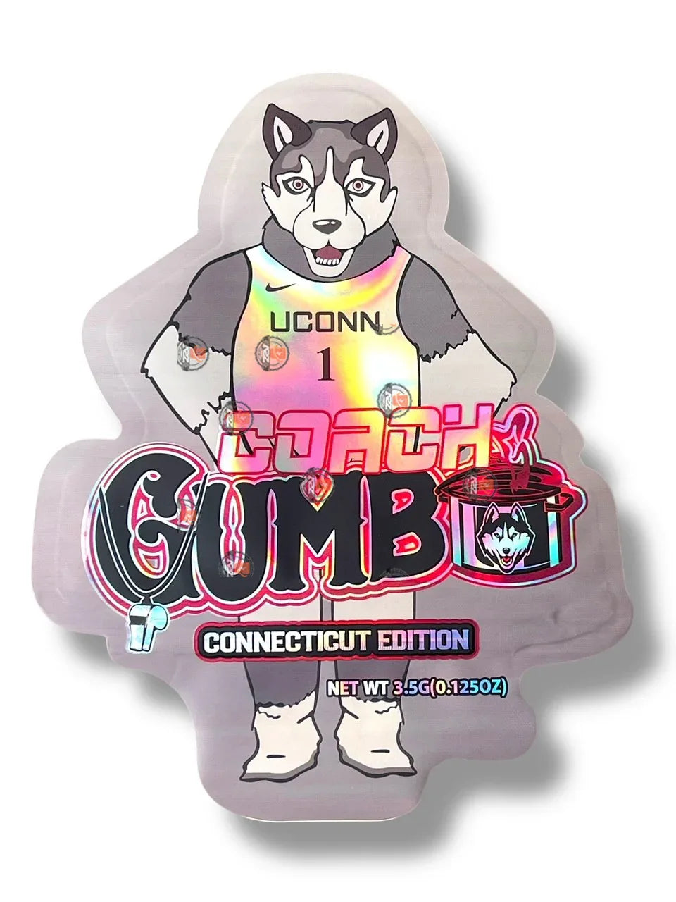 Gumbo Coach UNCONN 3.5g Mylar Bag- Packaging Only Connecticut Edition - Black Unicorn Hub