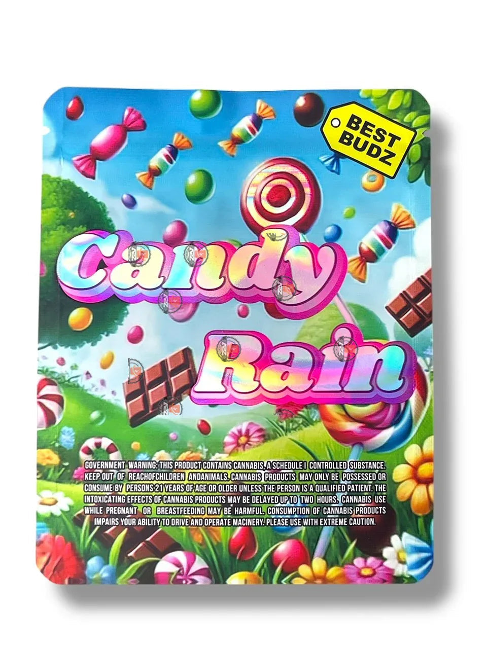 Candy Rain Best Budz Mylar Bag 3.5g - Black Unicorn Hub