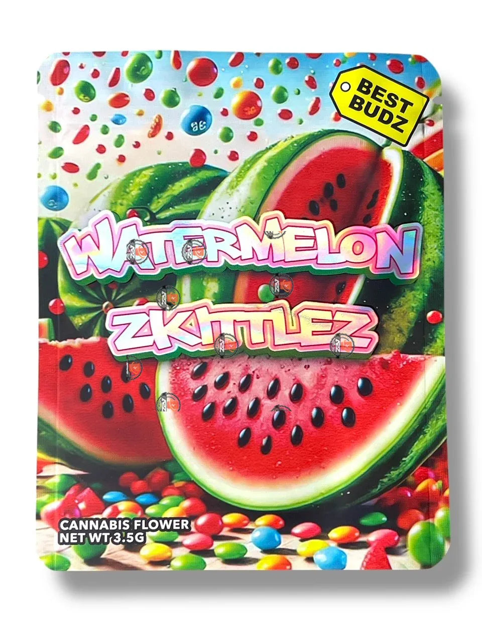 Watermelon Zkittlez Best Budz Mylar Bag 3.5g - Black Unicorn Hub