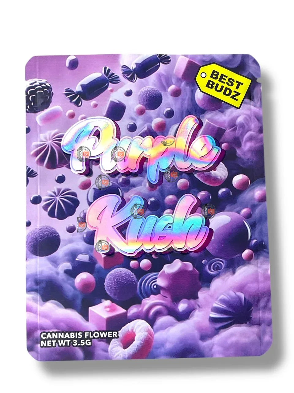 Purple Kush Best Budz Mylar Bag 3.5g - Black Unicorn Hub