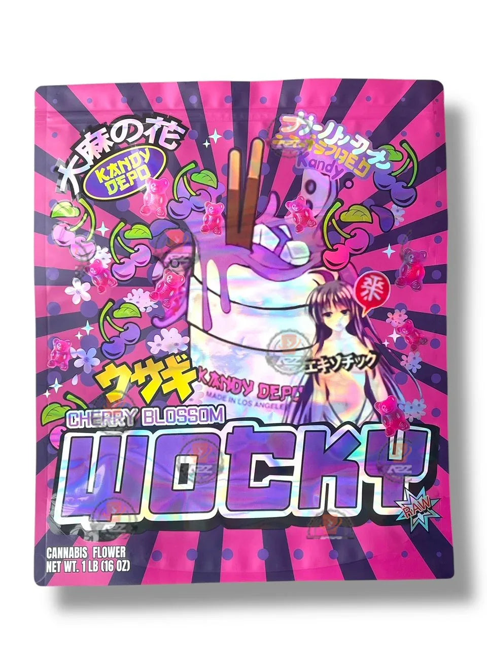 Kandy Depo Wocky Mylar Bag (Large) 1 LBS - 16OZ (454g) - Black Unicorn Hub