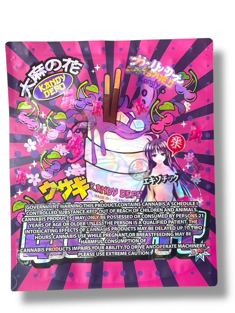 Kandy Depo Wocky Mylar Bag (Large) 1 LBS - 16OZ (454g) - Black Unicorn Hub