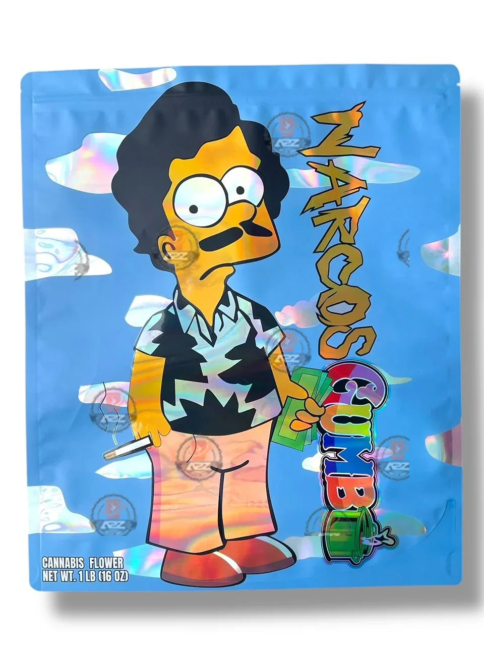 Gumbo Narcos Mylar Bag (Large) 1 LBS - 16OZ (454g) - Black Unicorn Hub