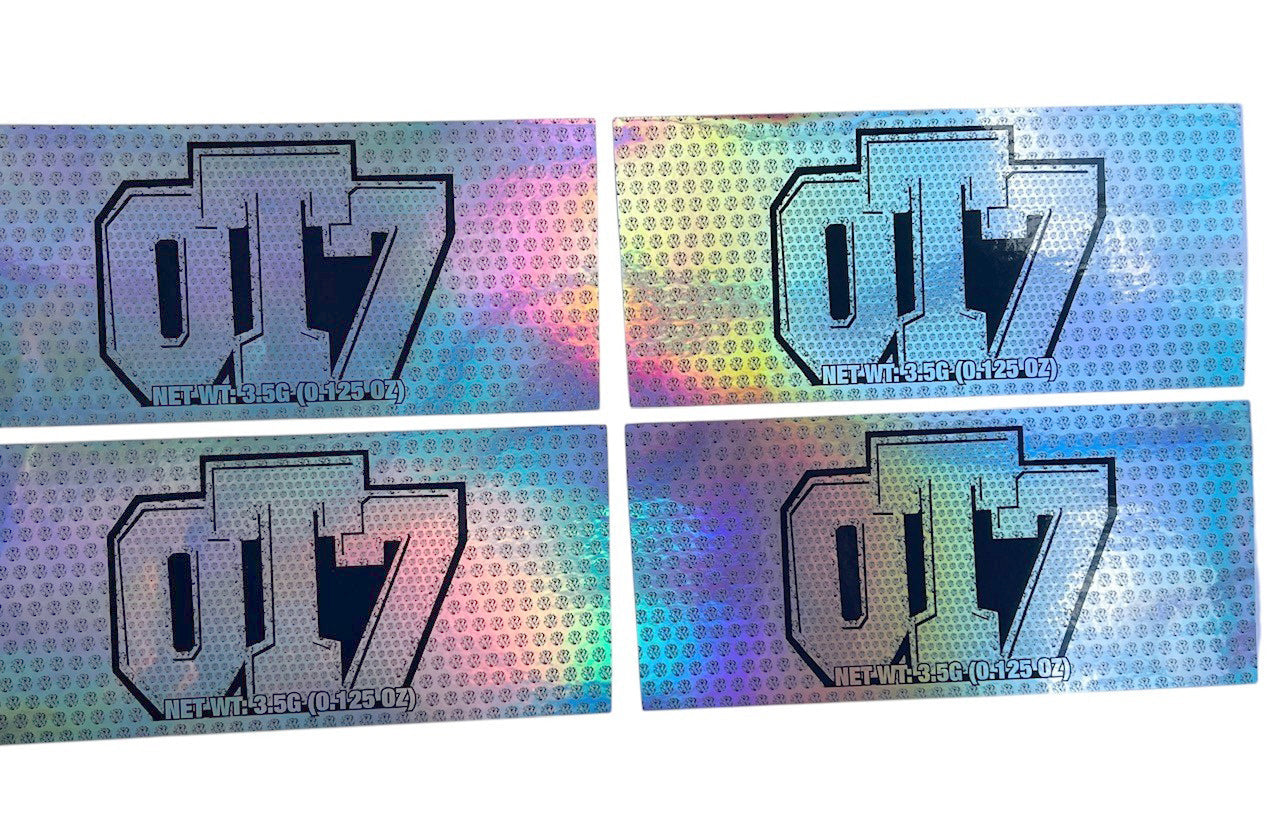 Push Pop Gumbo 0T7 3.5g Container Holographic sticker