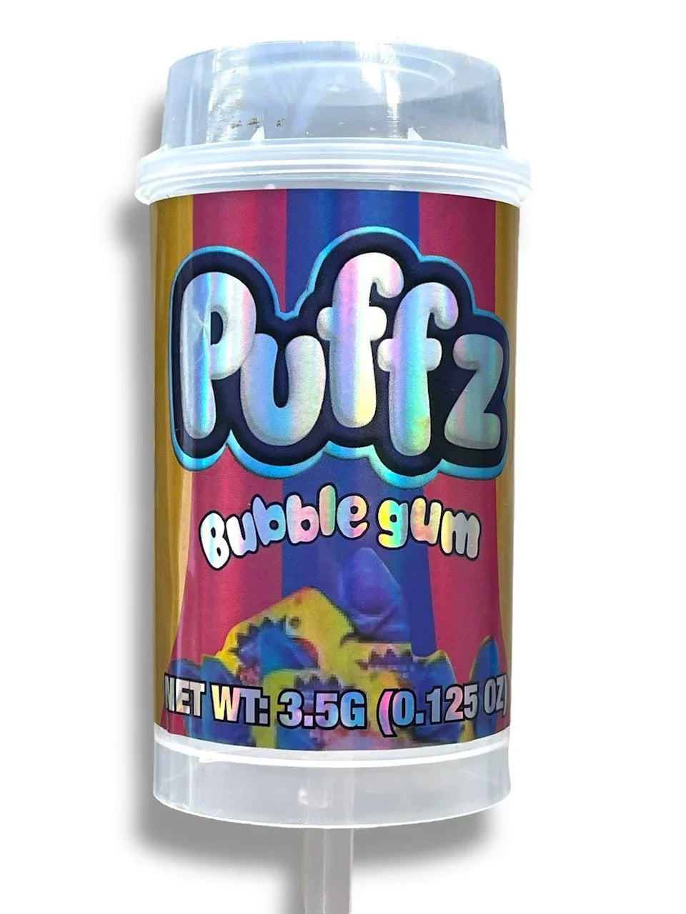 Push Pop Puffz Bubblegum 3.5g Container Holographic sticker - Black Unicorn Hub