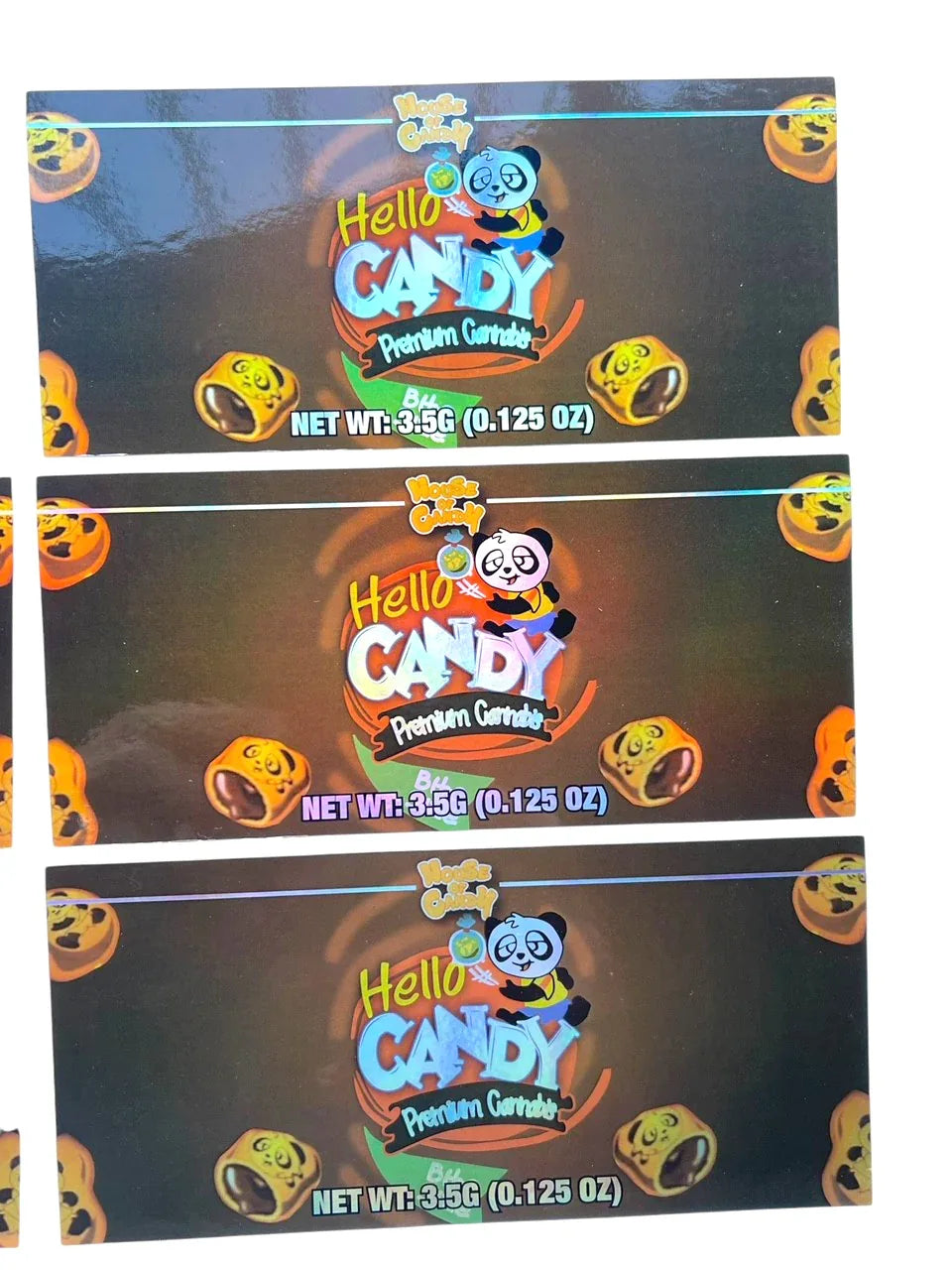 Push Pop Hello Candy 3.5g Container Holographic sticker - Black Unicorn Hub