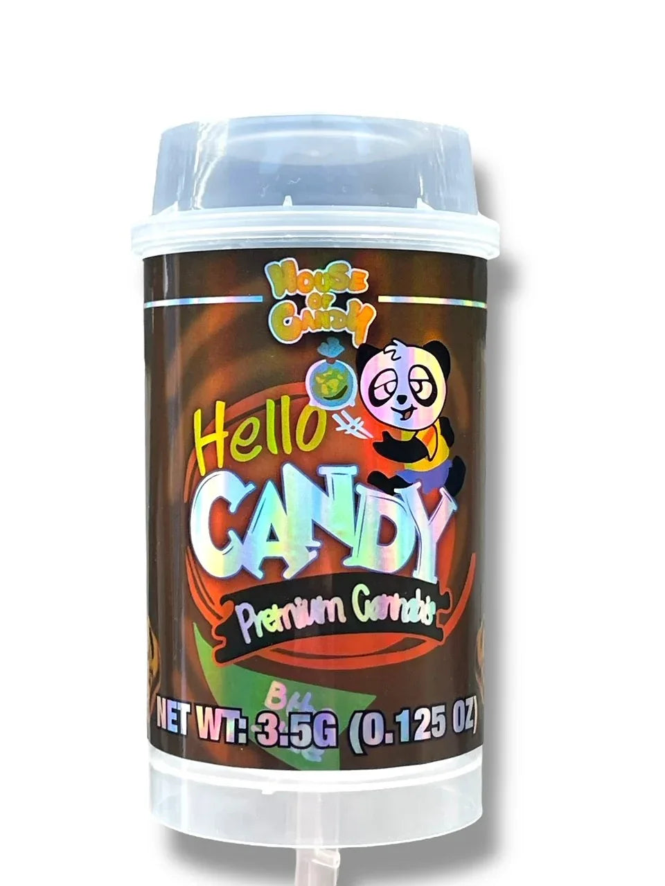 Push Pop Hello Candy 3.5g Container Holographic sticker - Black Unicorn Hub