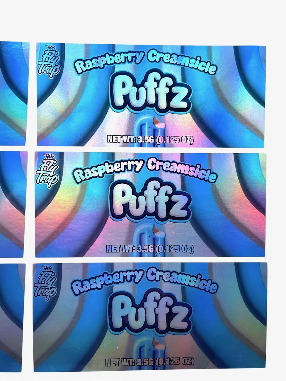 Push Pop Raspberry Creamsicle 3.5g Container Holographic sticker - Black Unicorn Hub