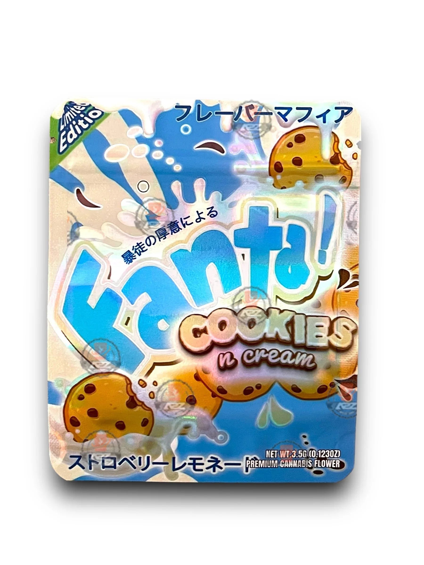 Fanta Cookies N Cream 3.5G Mylar Bags Holographic - Black Unicorn Hub