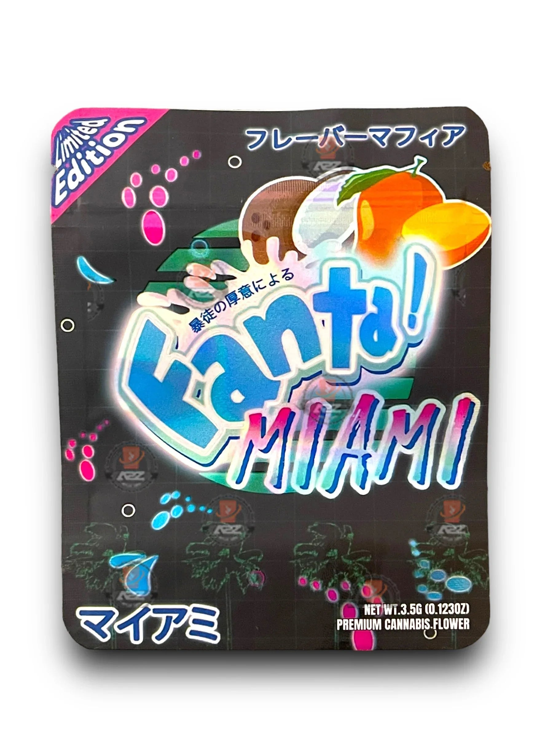 Fanta Miami 3.5G Mylar Bags Holographic - Black Unicorn Hub